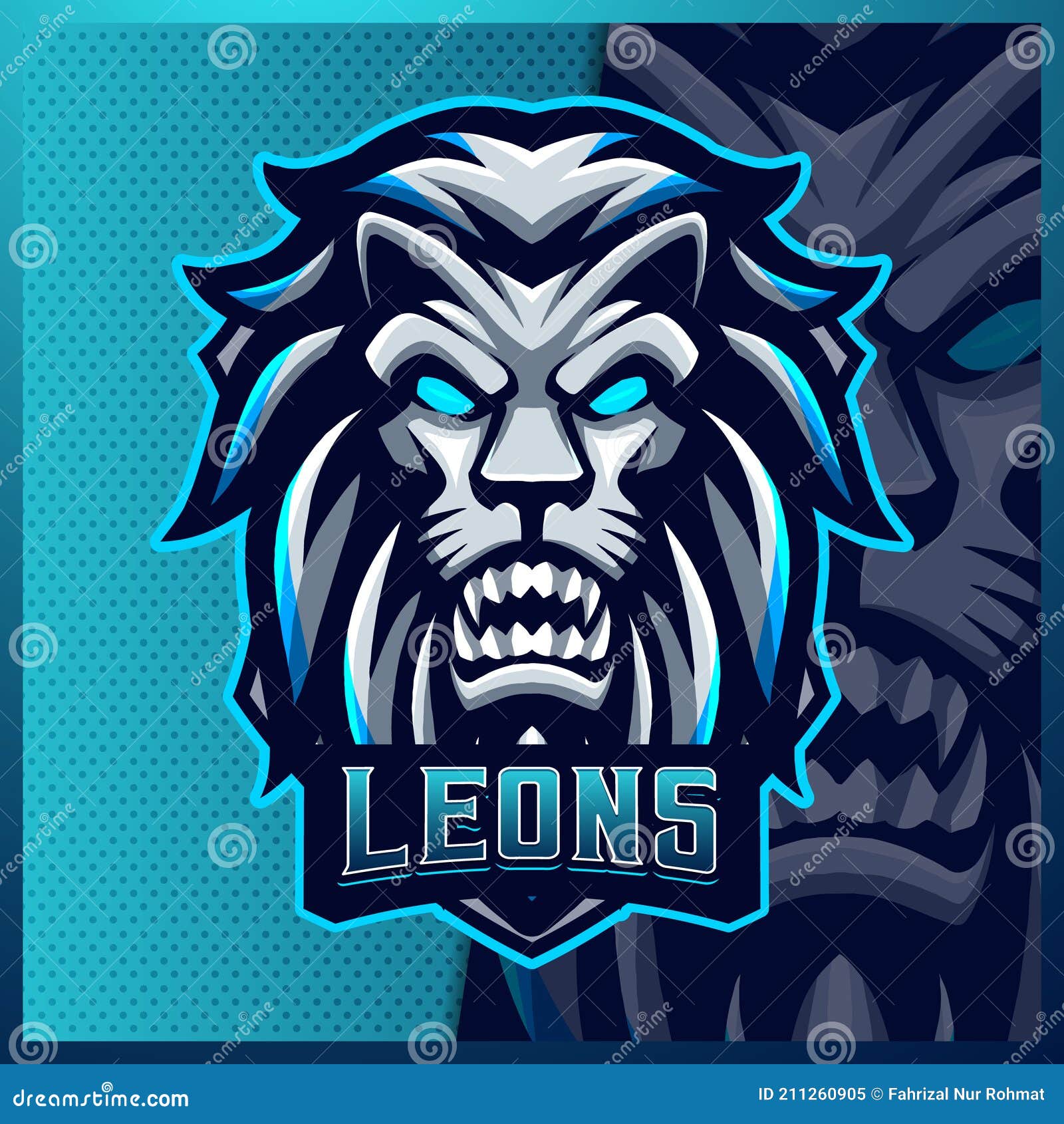 Lion Mascot Esport Logo Design Illustrations Vector Template ...