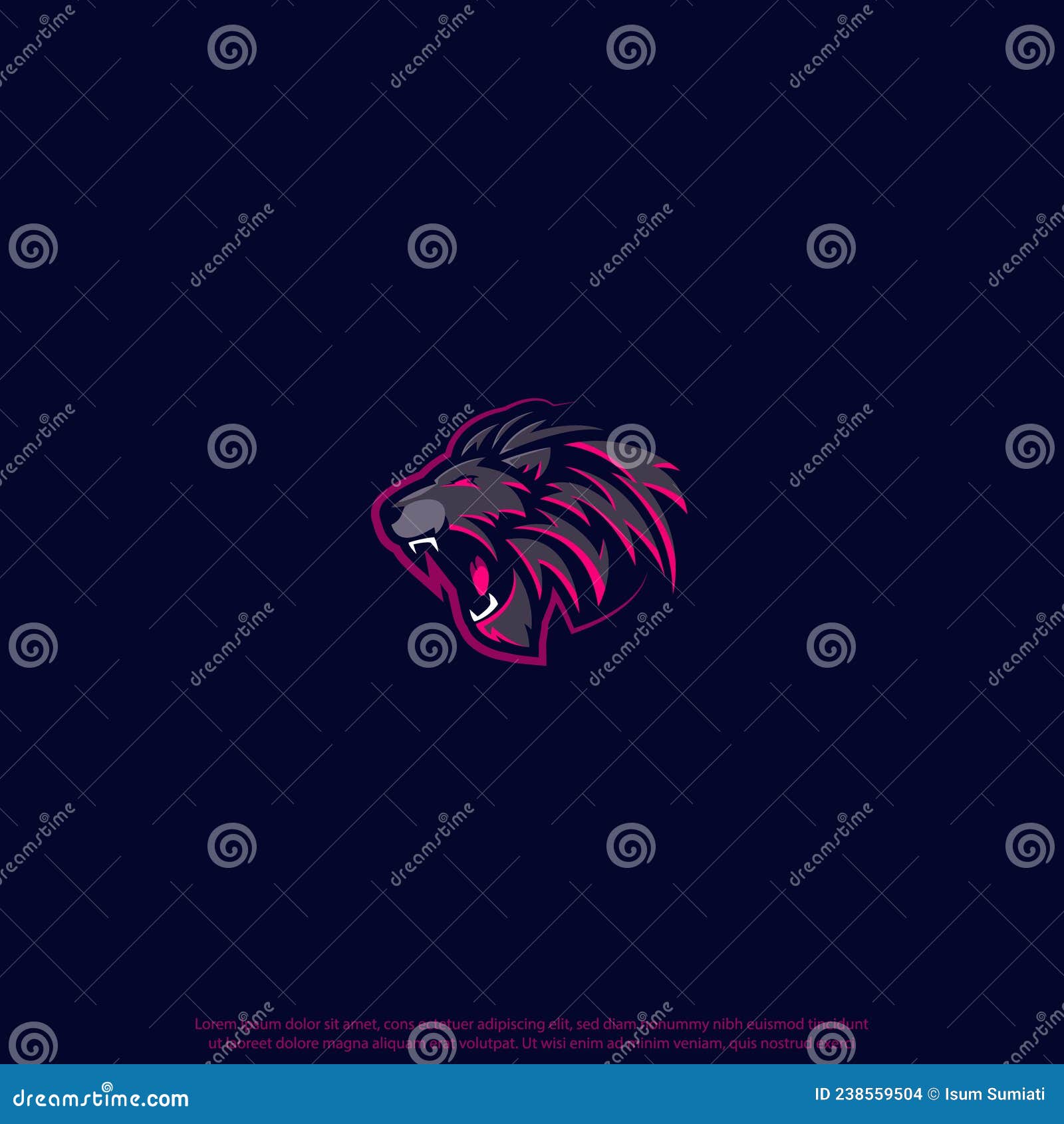 lion mascot logo   with modern  concept style for badge, emblem and tshirt printing. lion head