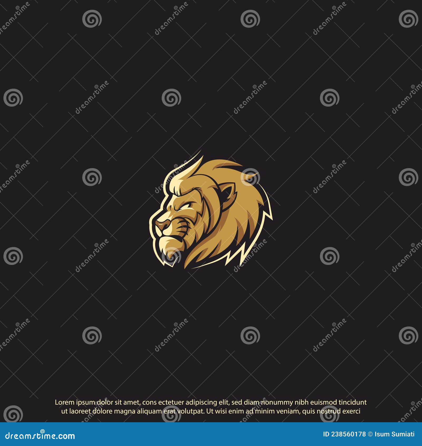 lion mascot logo   with modern  concept style for badge, emblem and tshirt printing. lion head