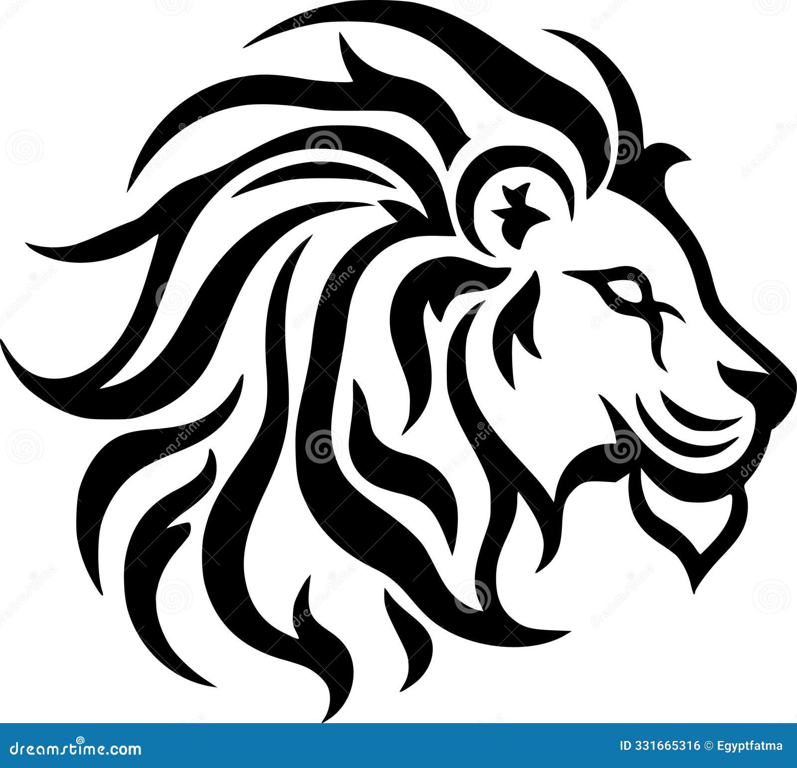 lion - minimalist and flat logo -  