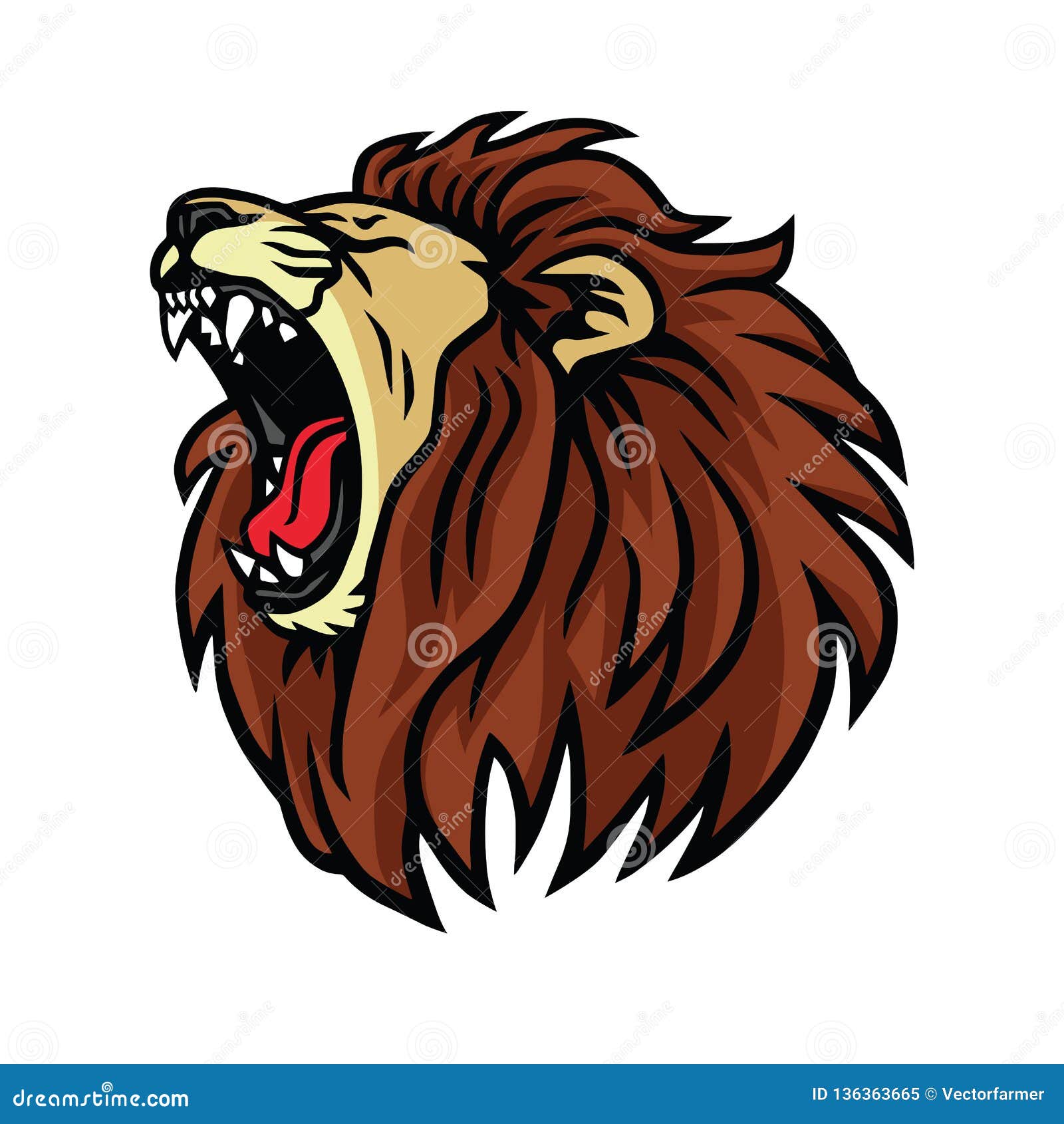 lion roaring logo  