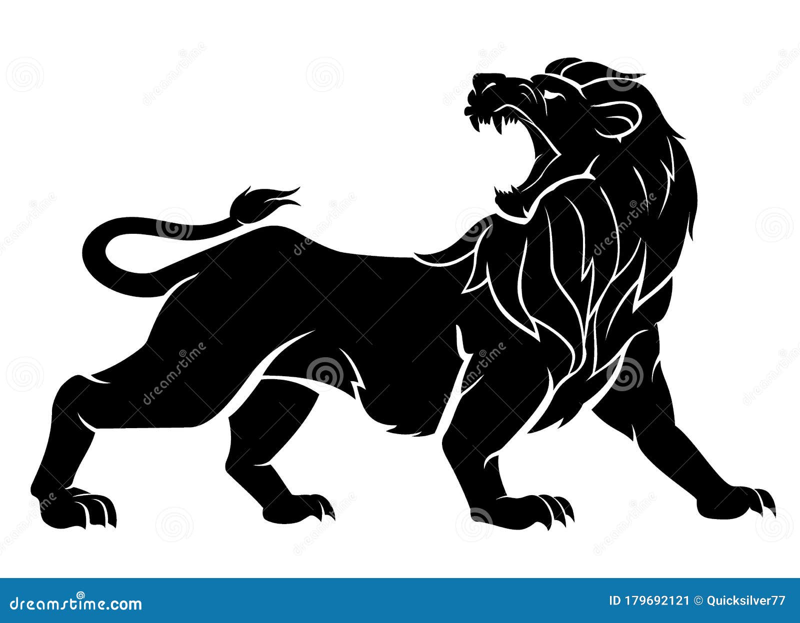 Roaring Lion Silhouette SVG