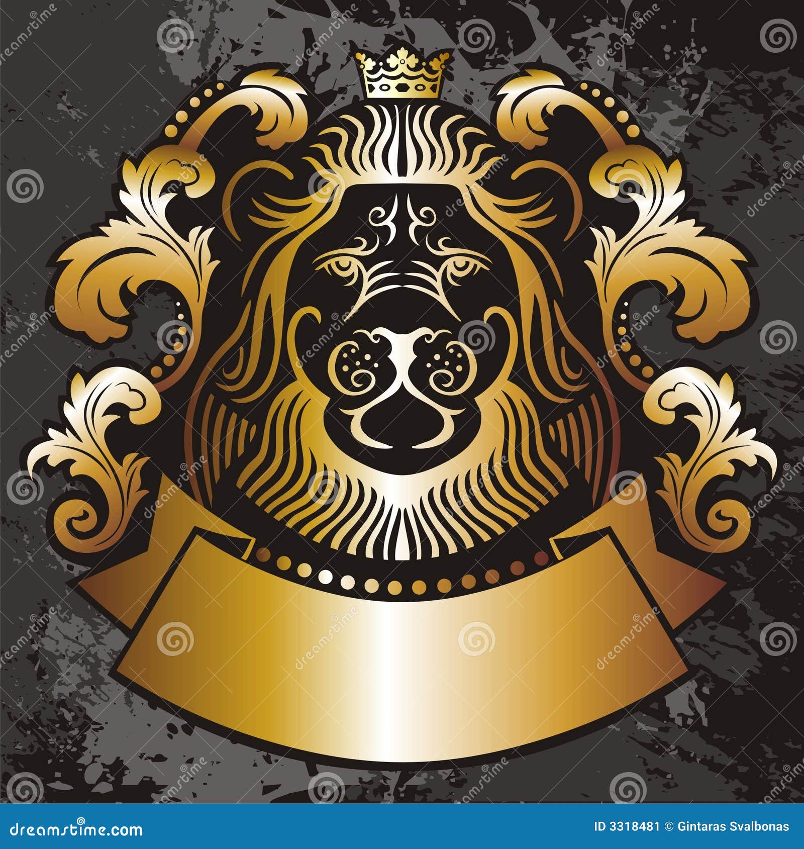 Lion s Head banner stock illustration. Illustration of banner 3318481