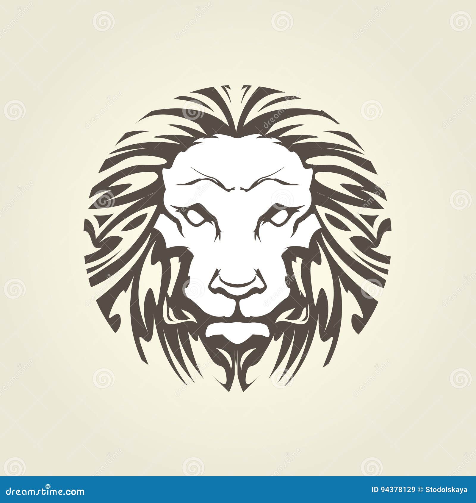 lion`s head in tattoo style - muzzle