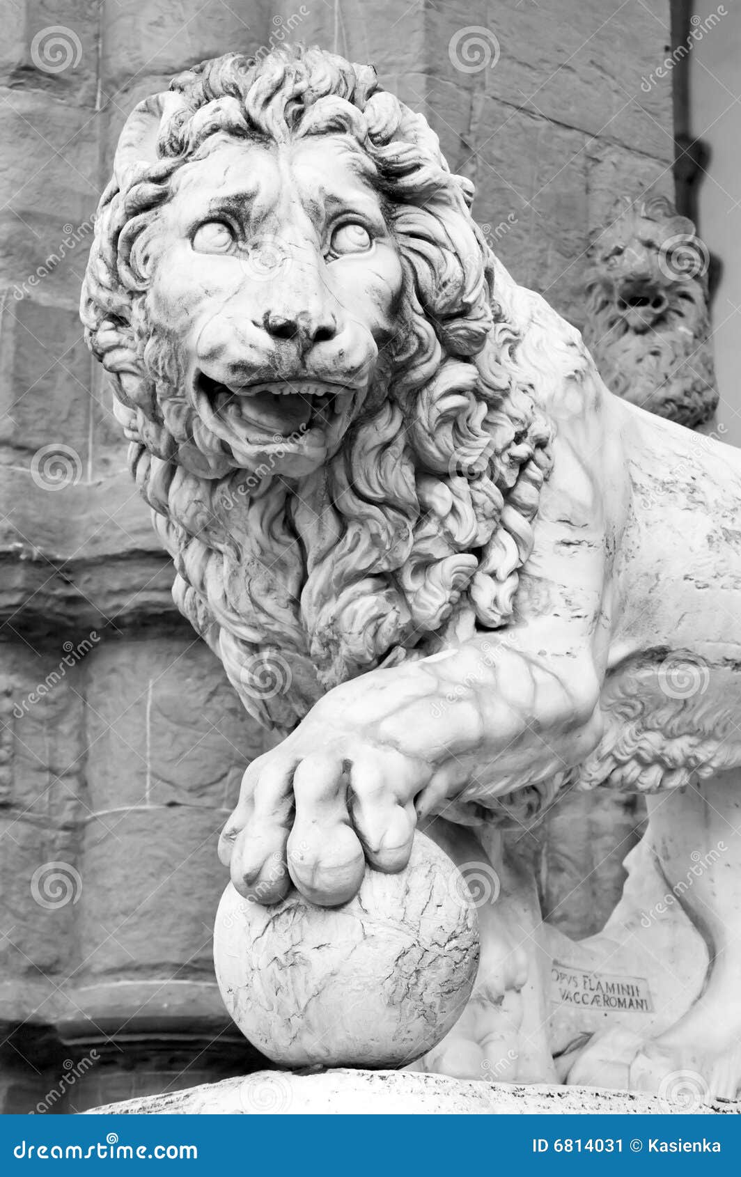 Lion Statue Florence Tuscany Italy Stock Image Image of poster
