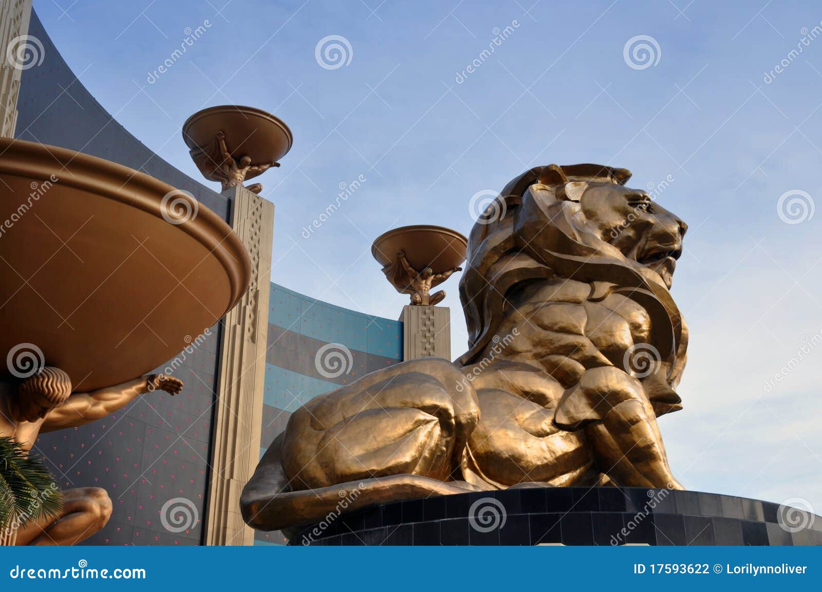 Lion Statue, MGM Grand editorial photography. Image of america 17593622