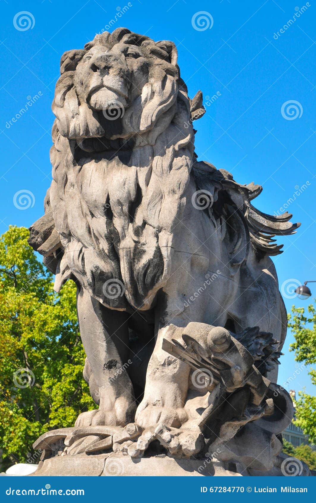Lion statue in Paris stock photo. Image of paris, guard 67284770