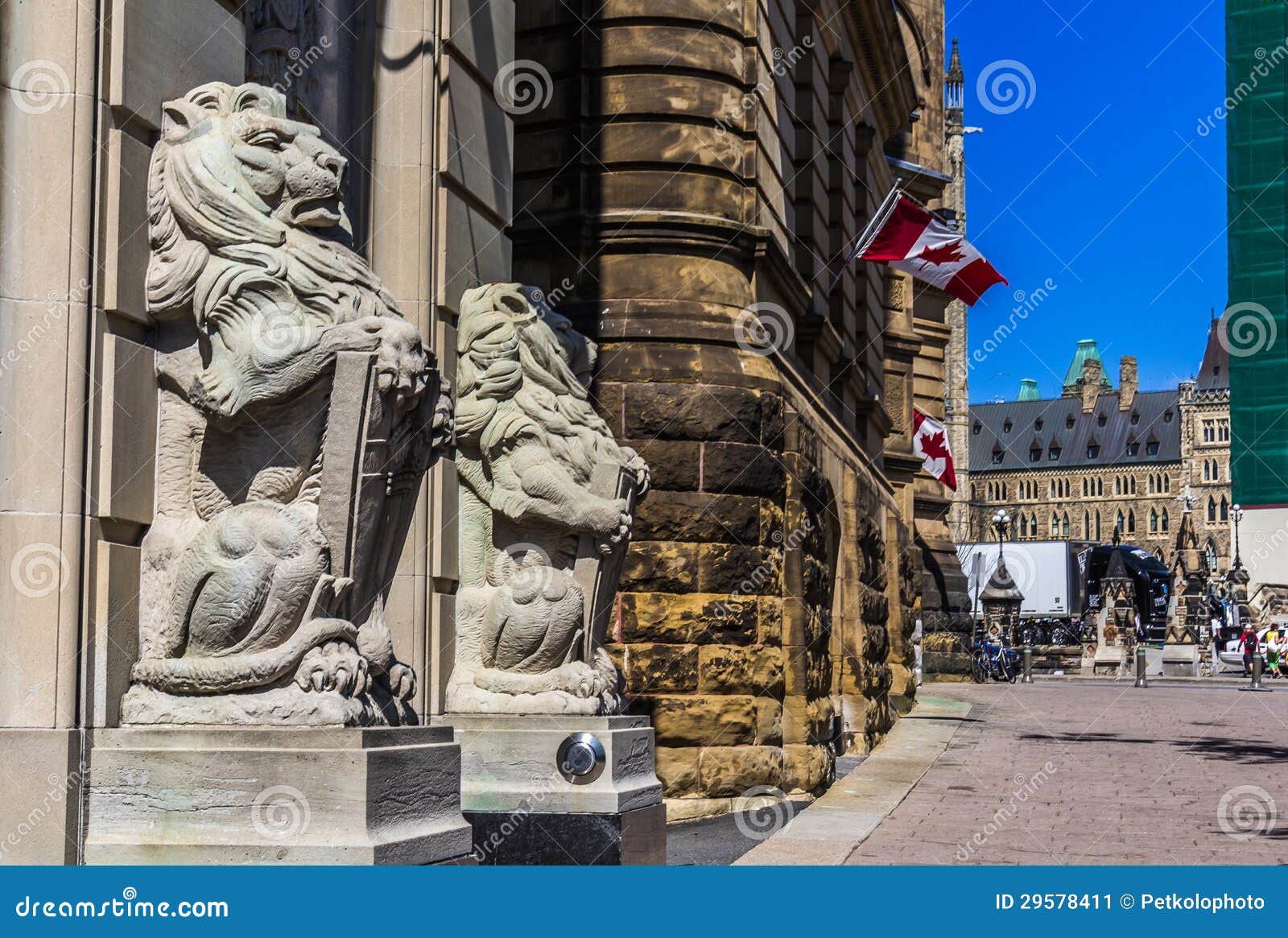 Lion Statues on Parliament Hill Editorial Photo Image of statues