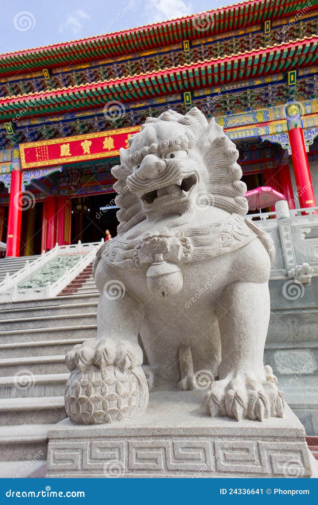 Lion Stone sculpture stock image. Image of asian, stone 24336641