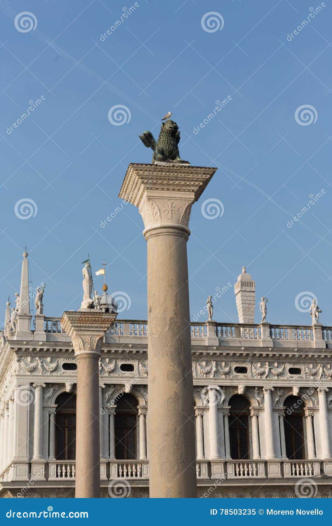 The Lion Symbol of Venice, Italy Stock Image Image of column