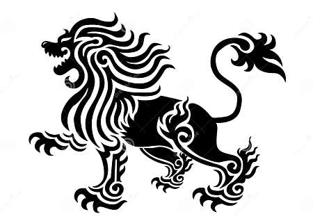 Lion tattoo stock vector. Illustration of monster, creative - 20938695