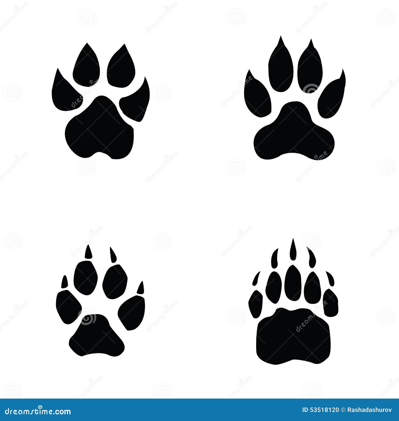 tiger footprints clipart - photo #40