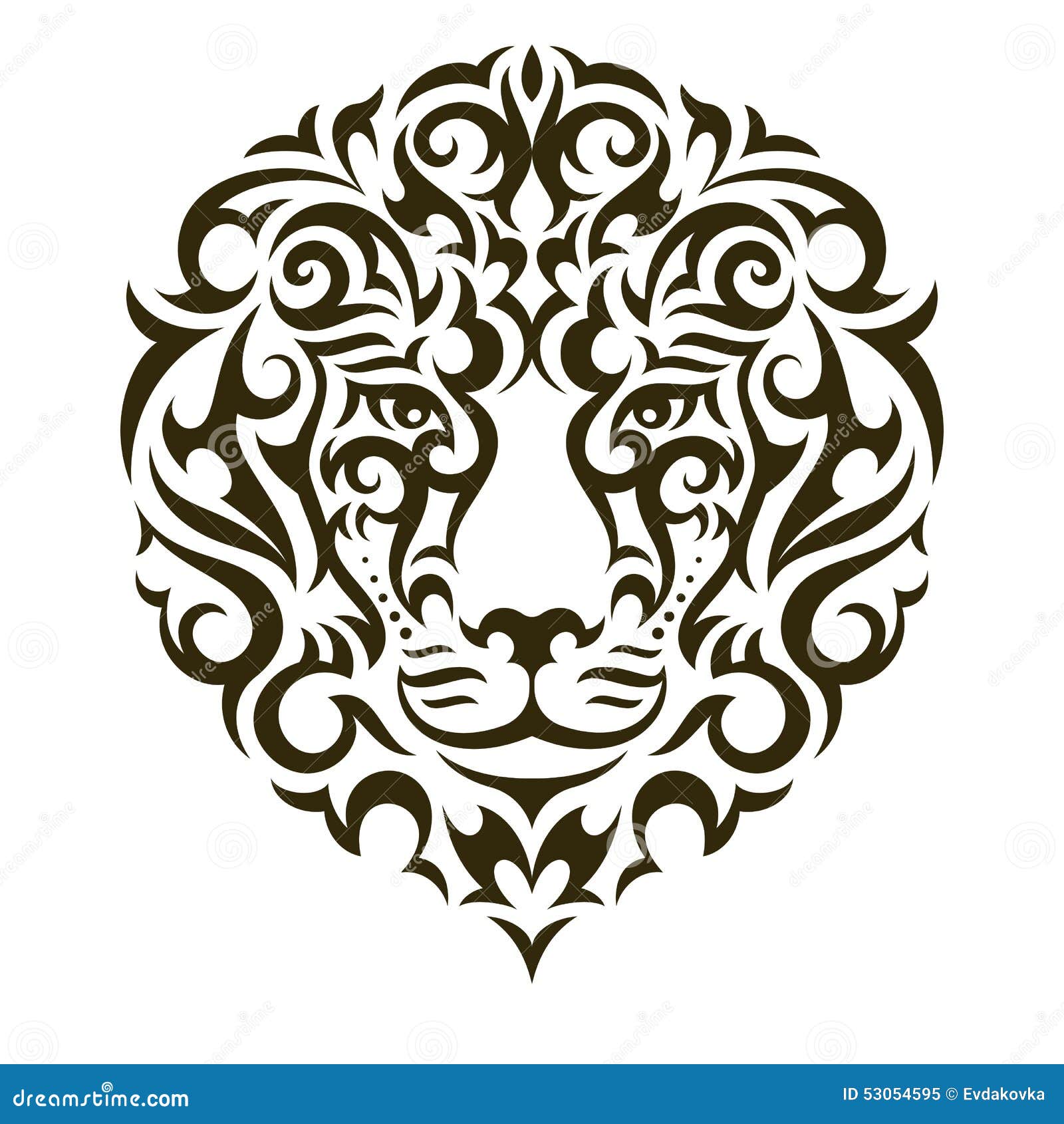 Black Tribal Leo Lion Tattoo Design  Citypng