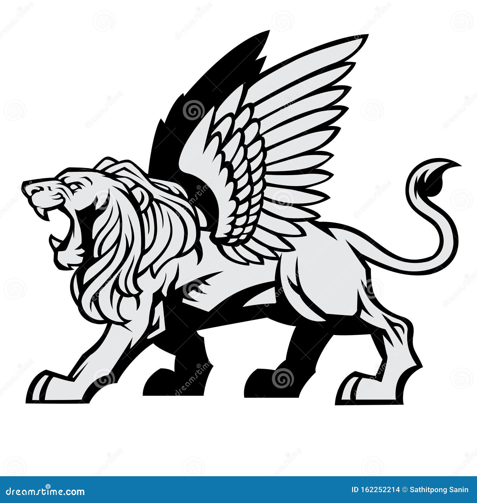 Lion Wing Icon Logo Vector Illustration Stock Vector - Illustration of ...