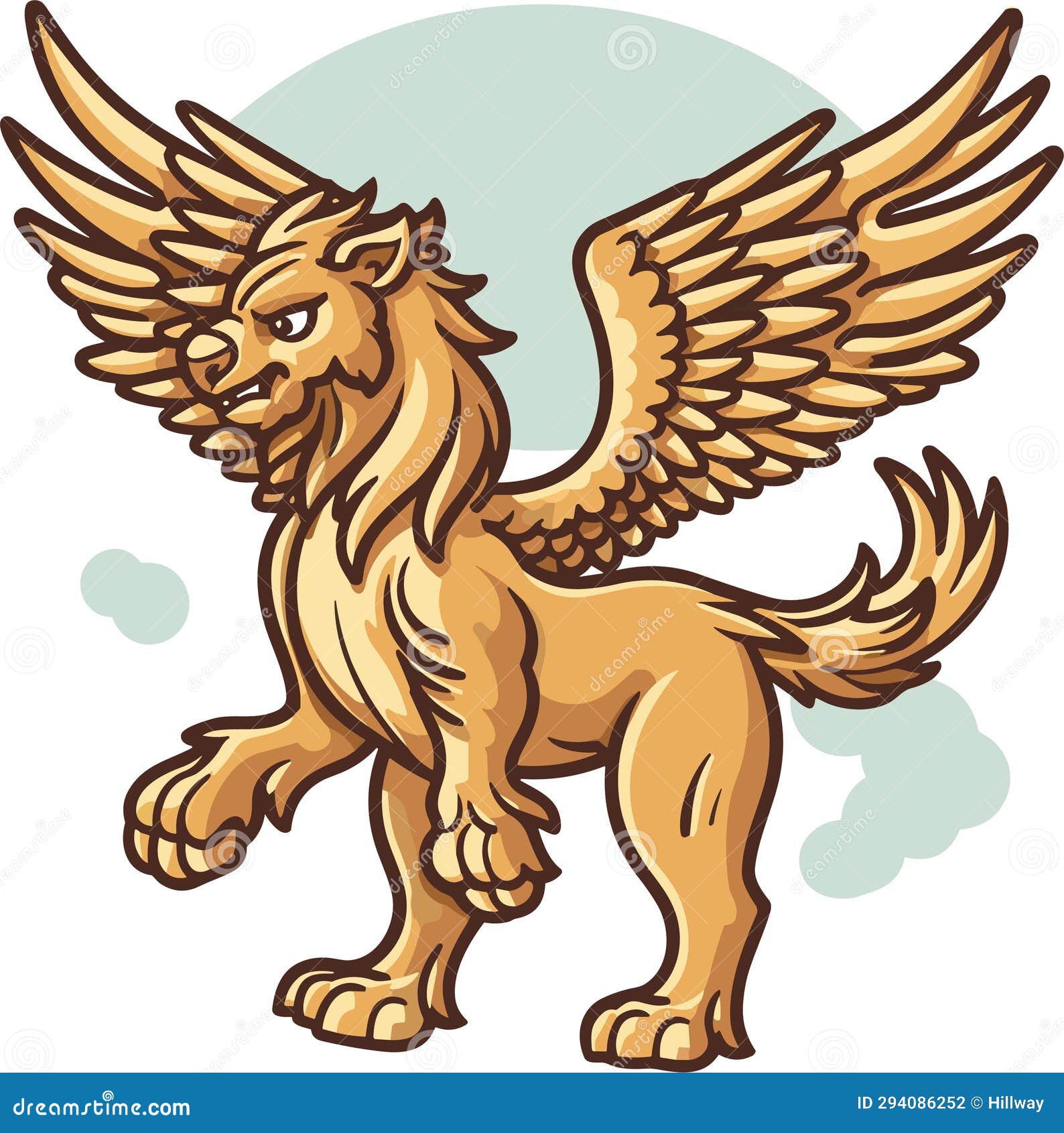 lion with wings icon heraldic . winged lion, logo template. 