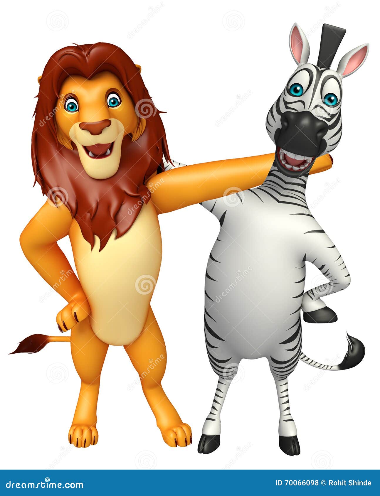 Lion and Zebra collection stock illustration. Illustration of school ...