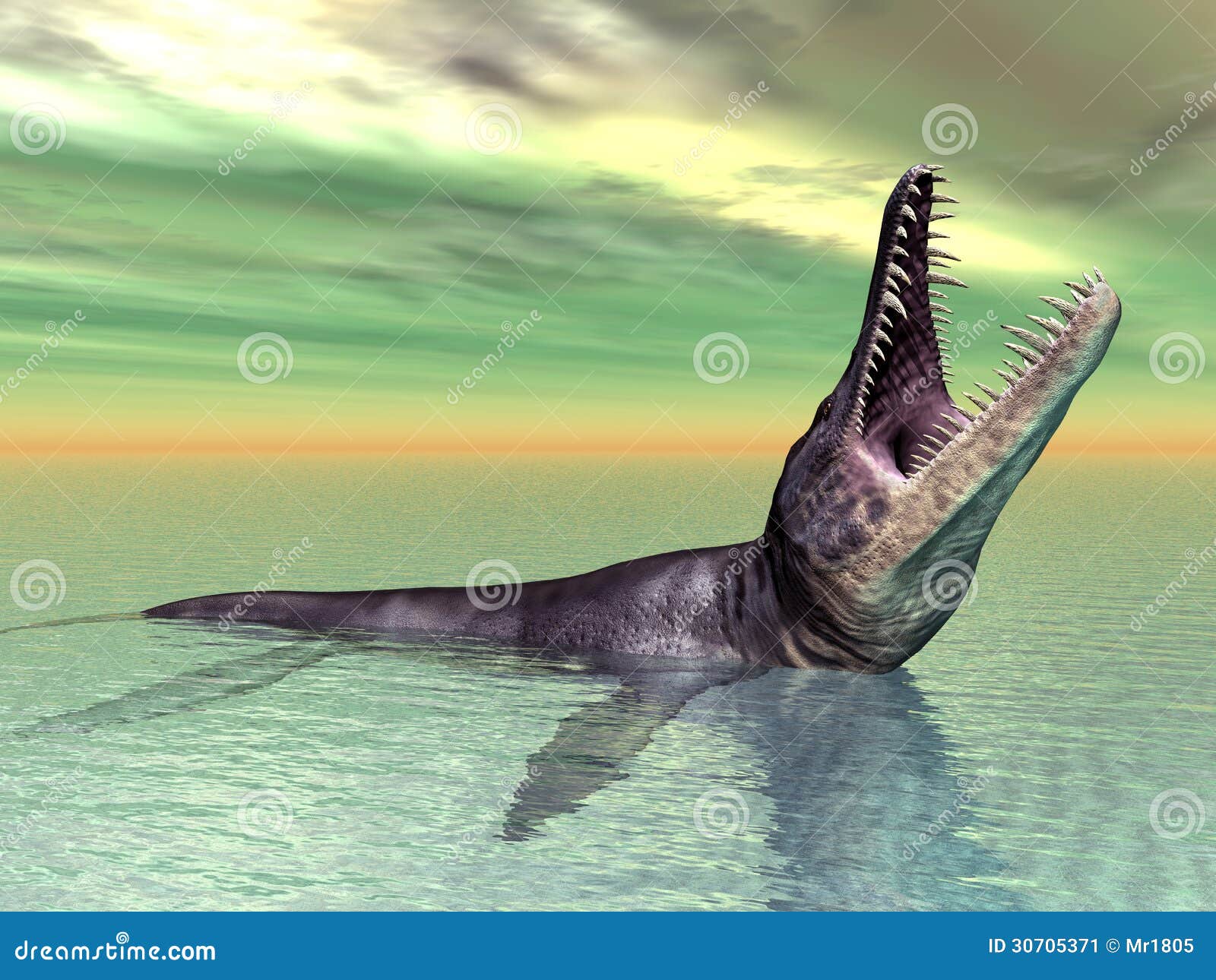 Flying and Swimming Dinosaurs and Prehistoric Reptile or Lizard.  Plesiosaurs or Liopleurodon, Pterodactyloidea or Stock Vector -  Illustration of marine, carnivore: 79545458