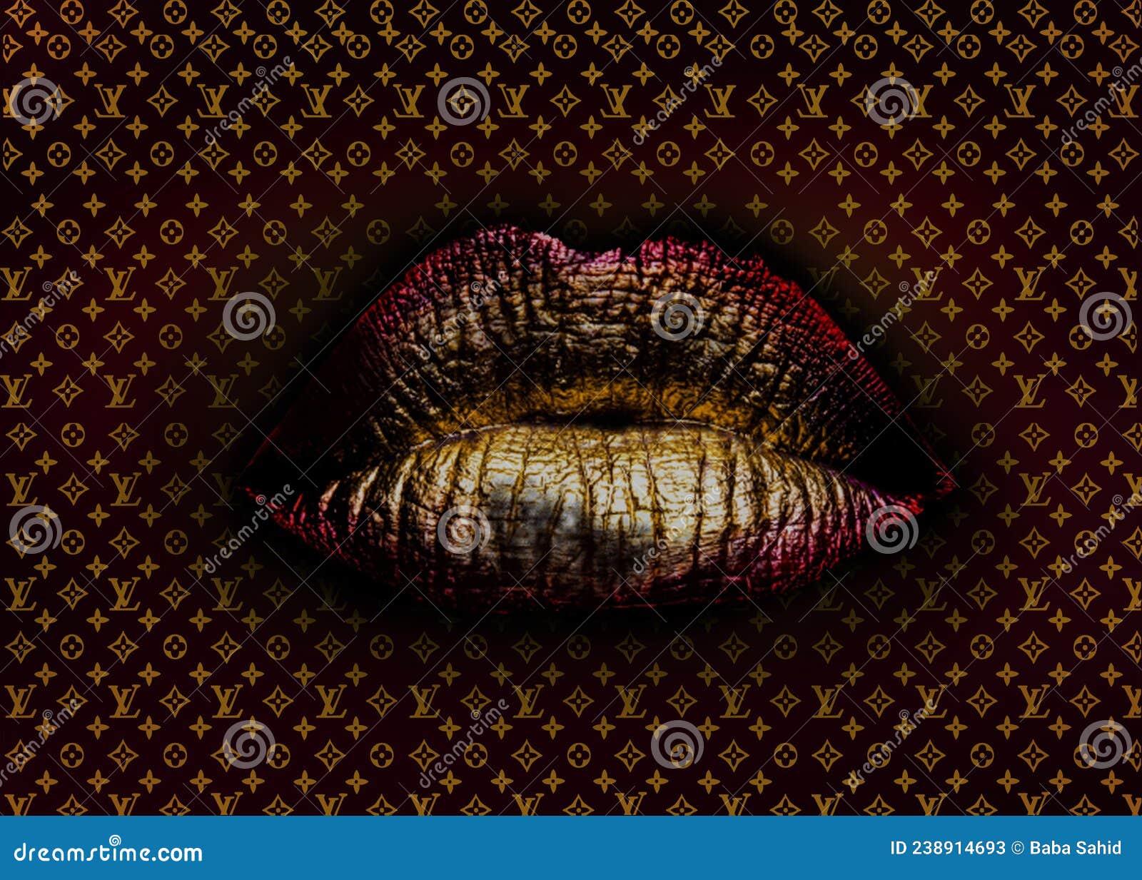 logo lv lips wallpaper