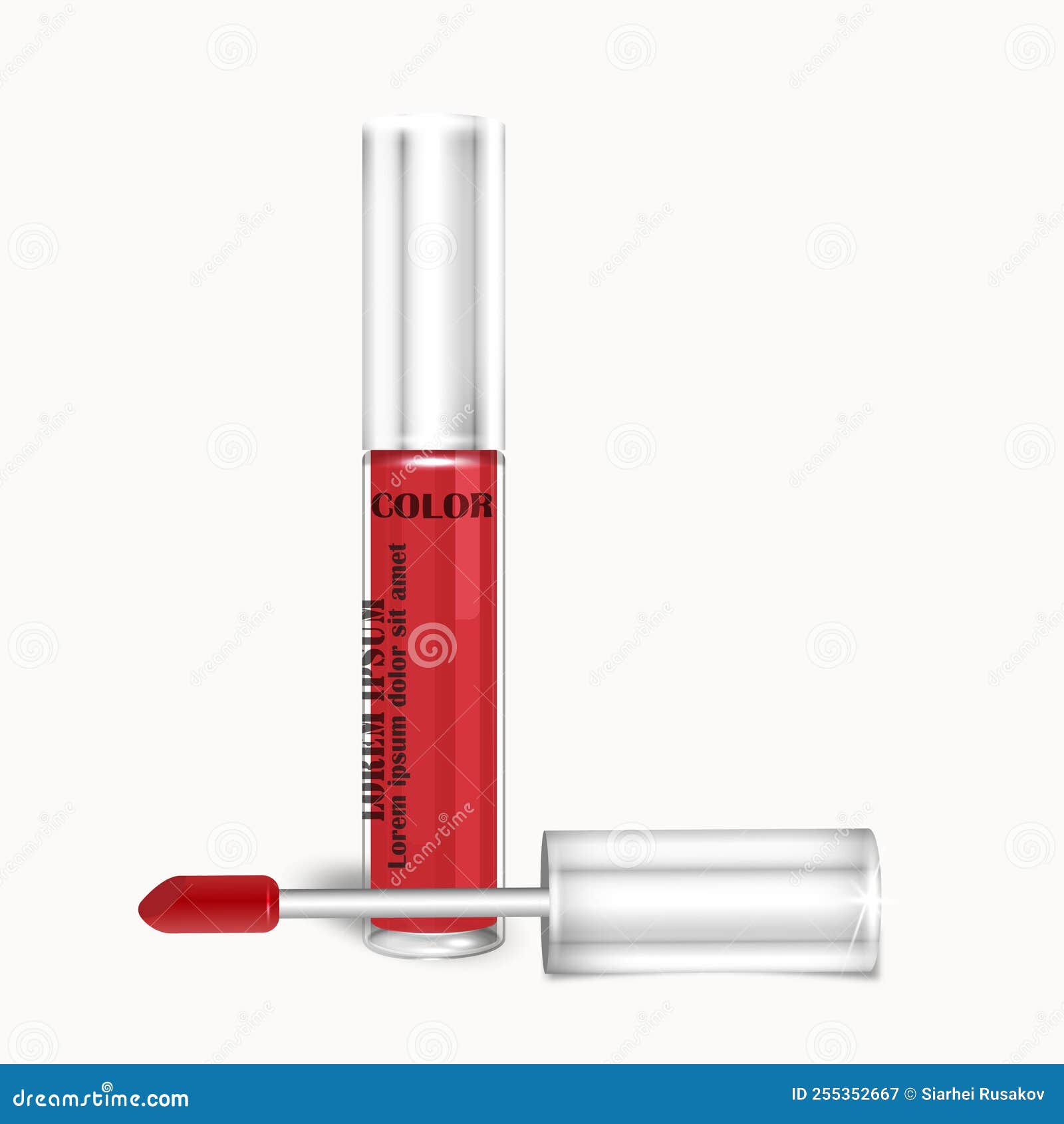 Lip Gloss Tube. Vector Illustration. EPS 10. Stock Vector