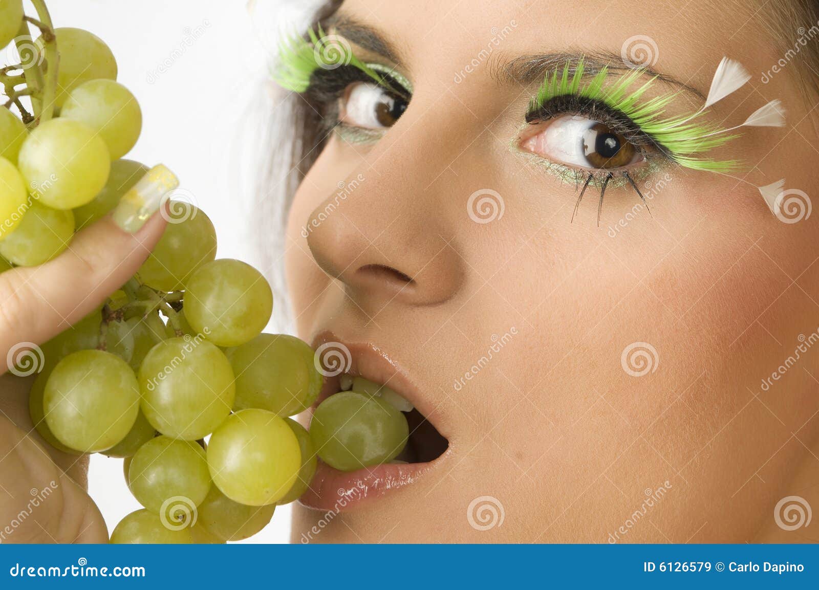 The lip and the grape stock image. Image of healthcare 6126579