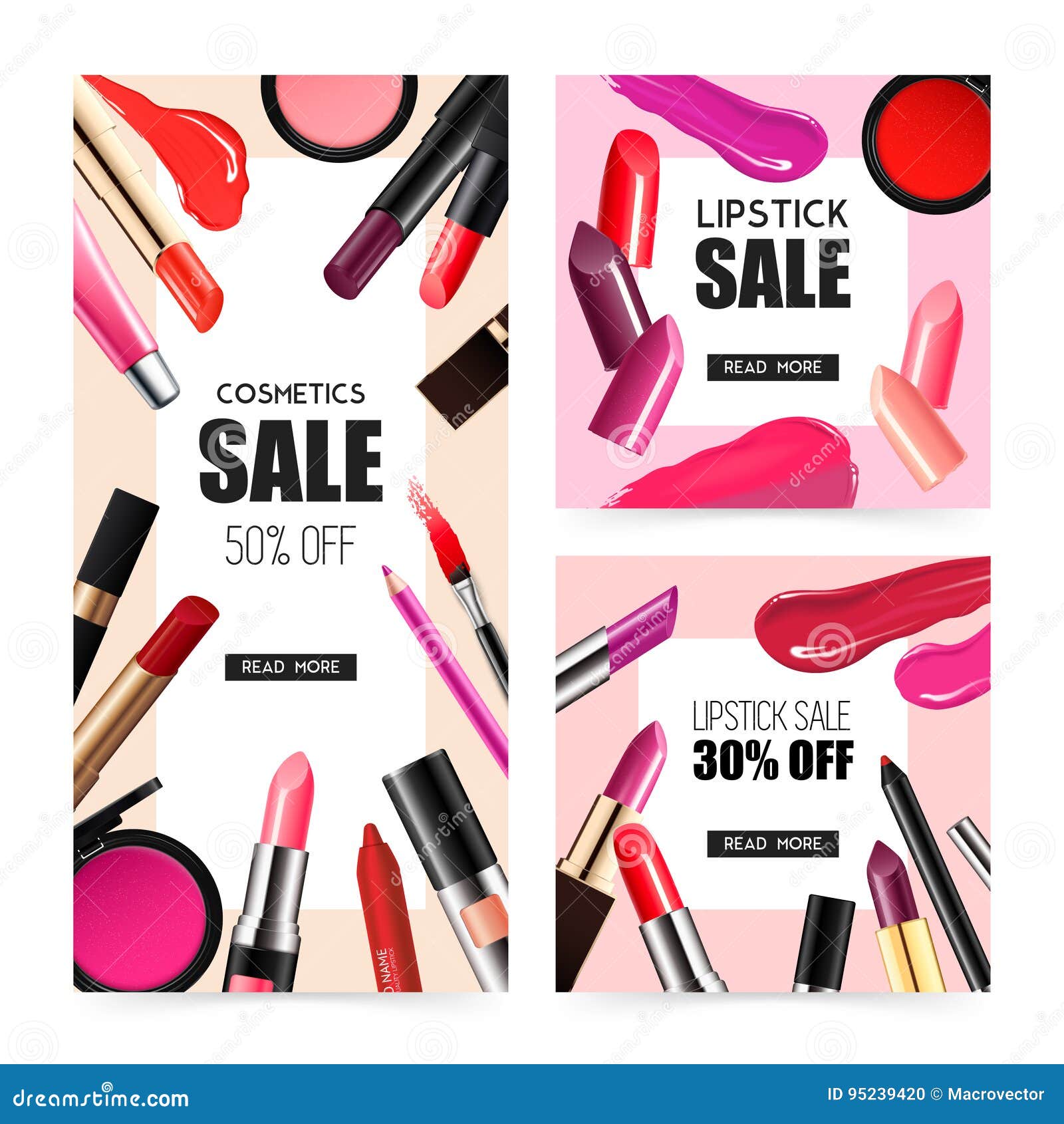 Bestaan Shuraba Hopelijk Lip Makeup Realistic Sale Banners Stock Vector - Illustration of isolated,  lipstick: 95239420