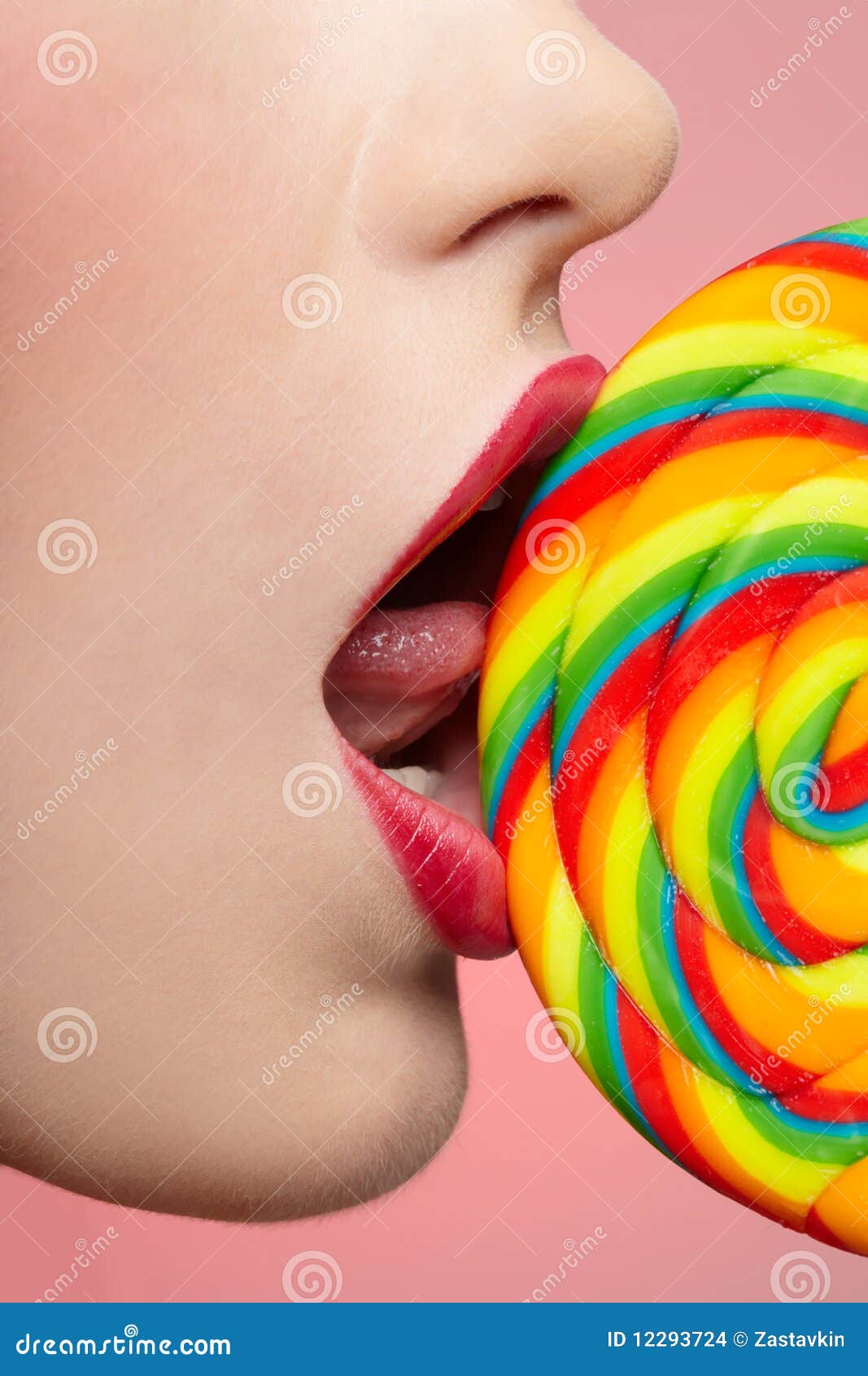 Lips and lollipop stock photo. Image of lick, dainties 12293724