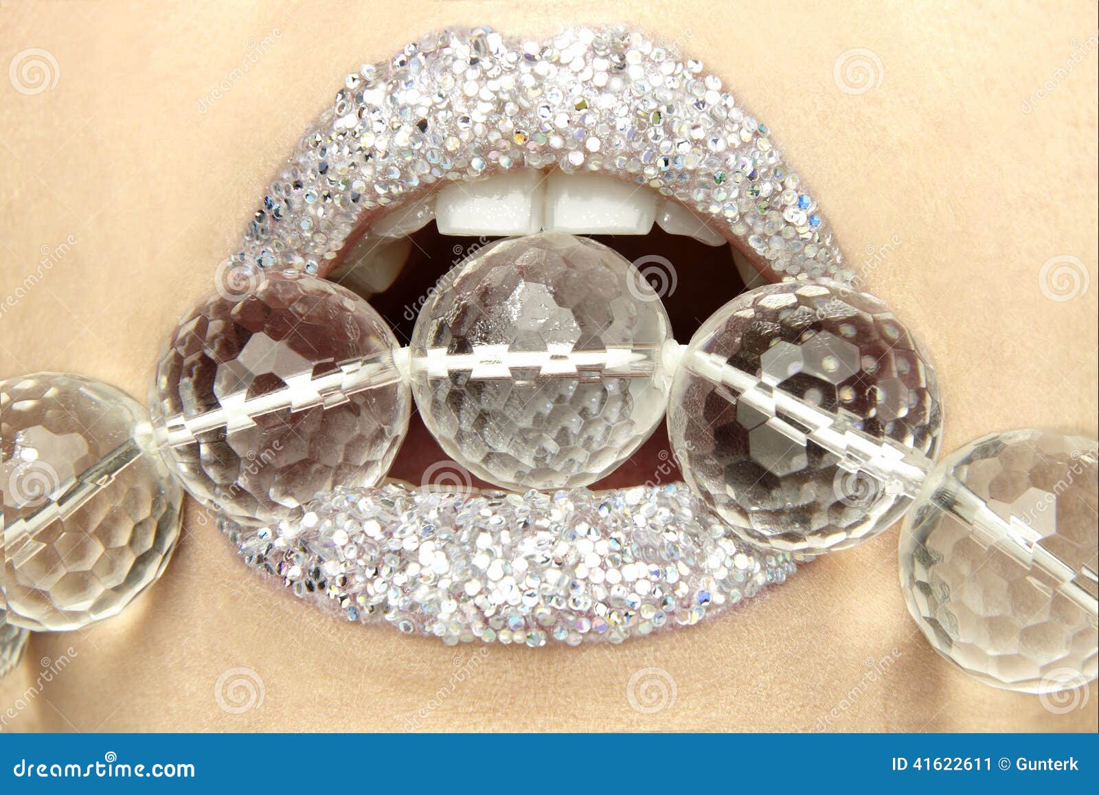 Lips, mouth stock image. Image of lips, silver, jewels 41622611