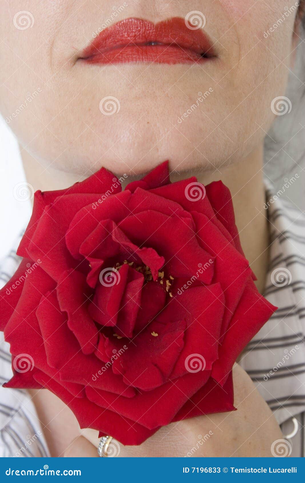 Lips and rose stock image. Image of girl, lips, adult 7196833