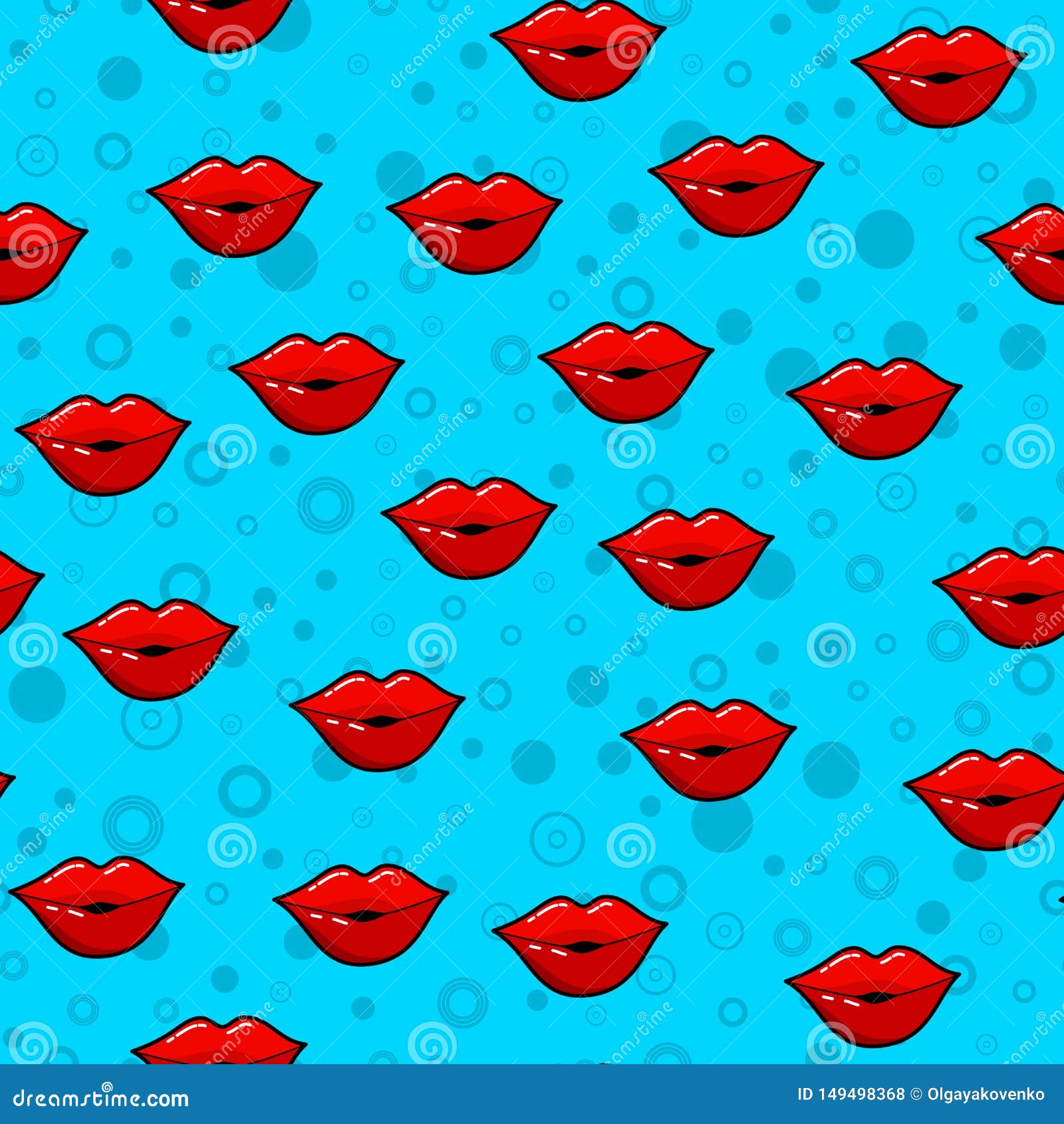 Printable lips pattern image