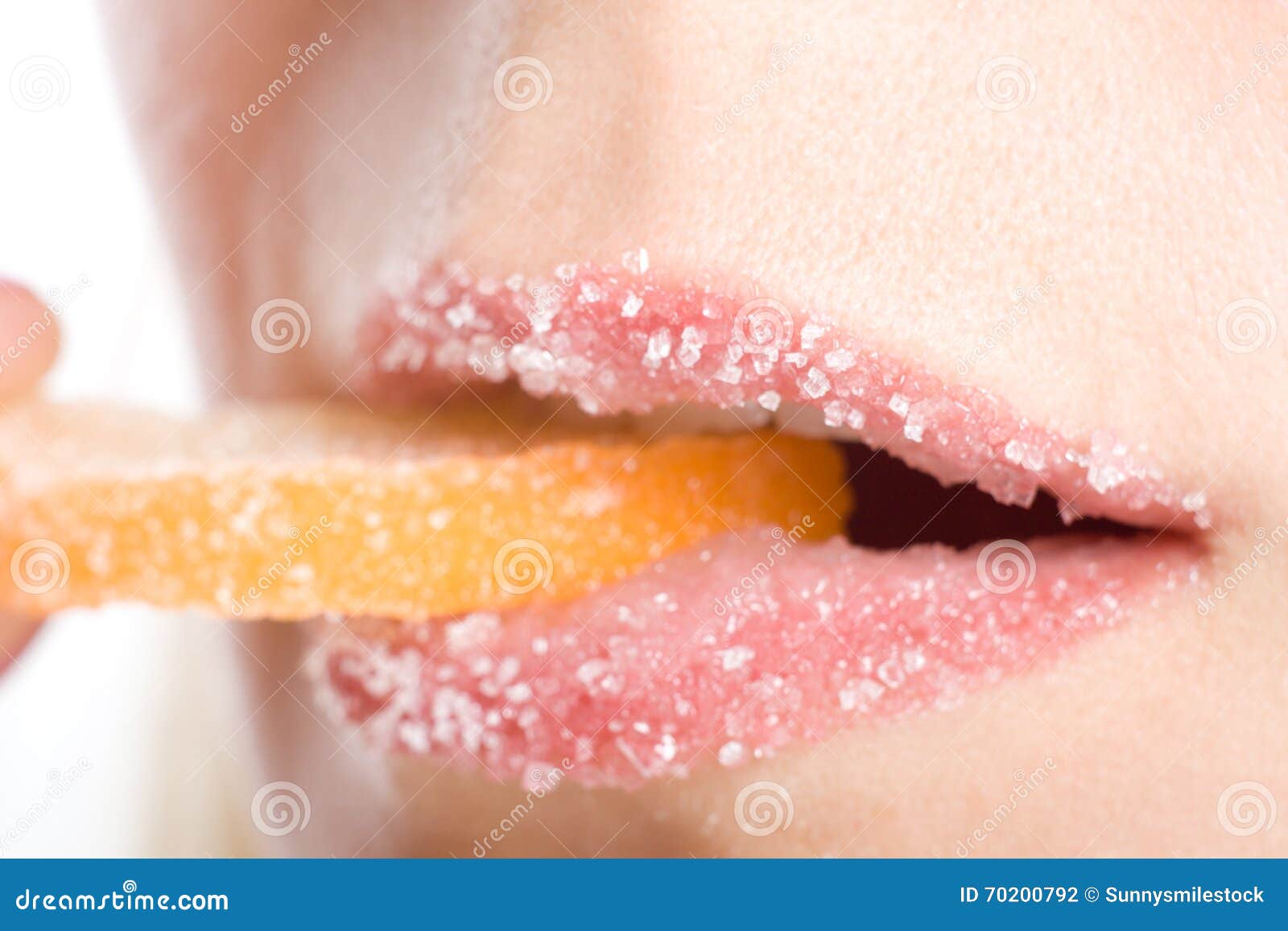 Lips in sugar stock photo. Image of lips, taste, white 70200792