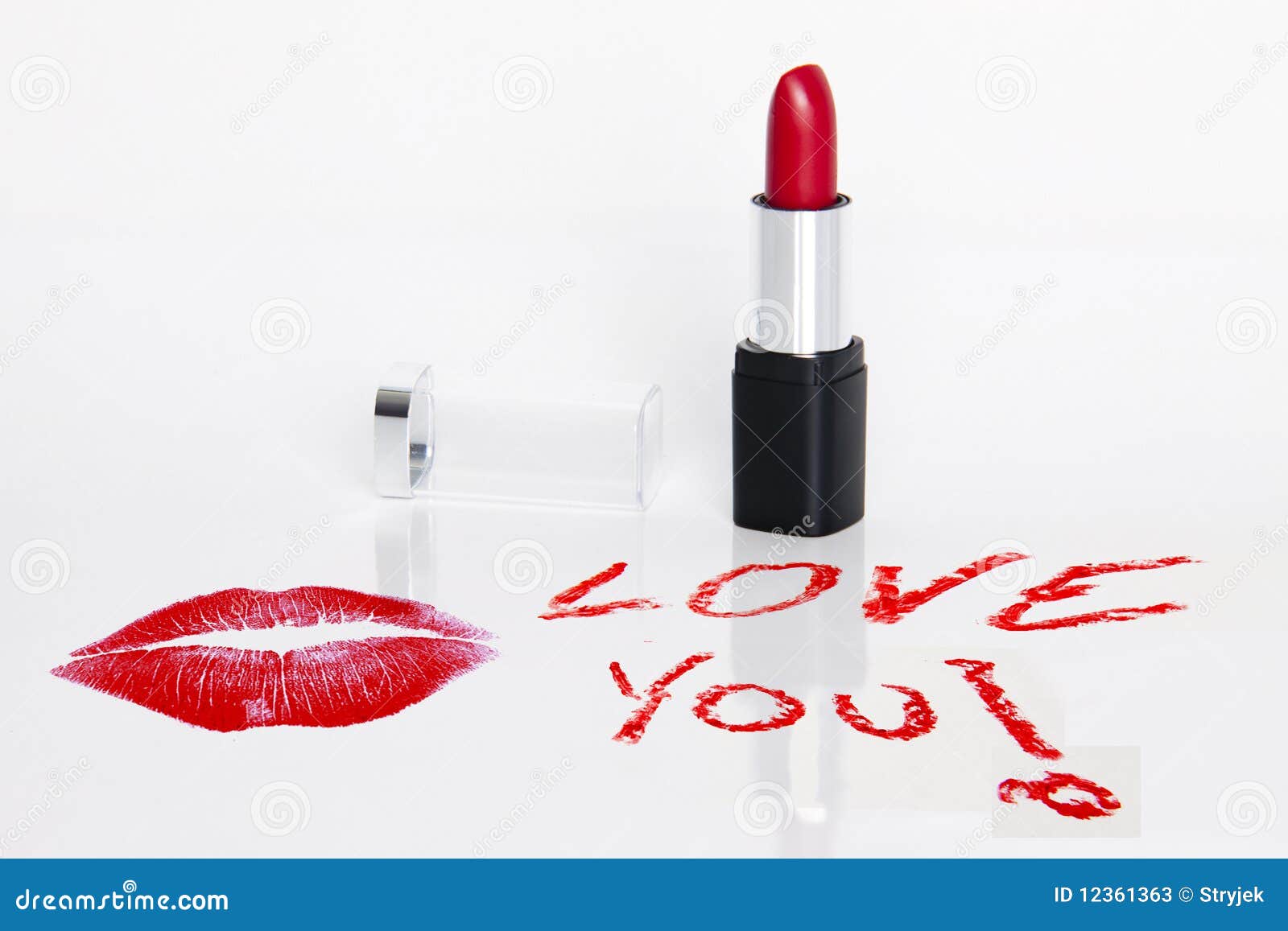 Lipstick stock image. Image of love, lipstick, letter 12361363