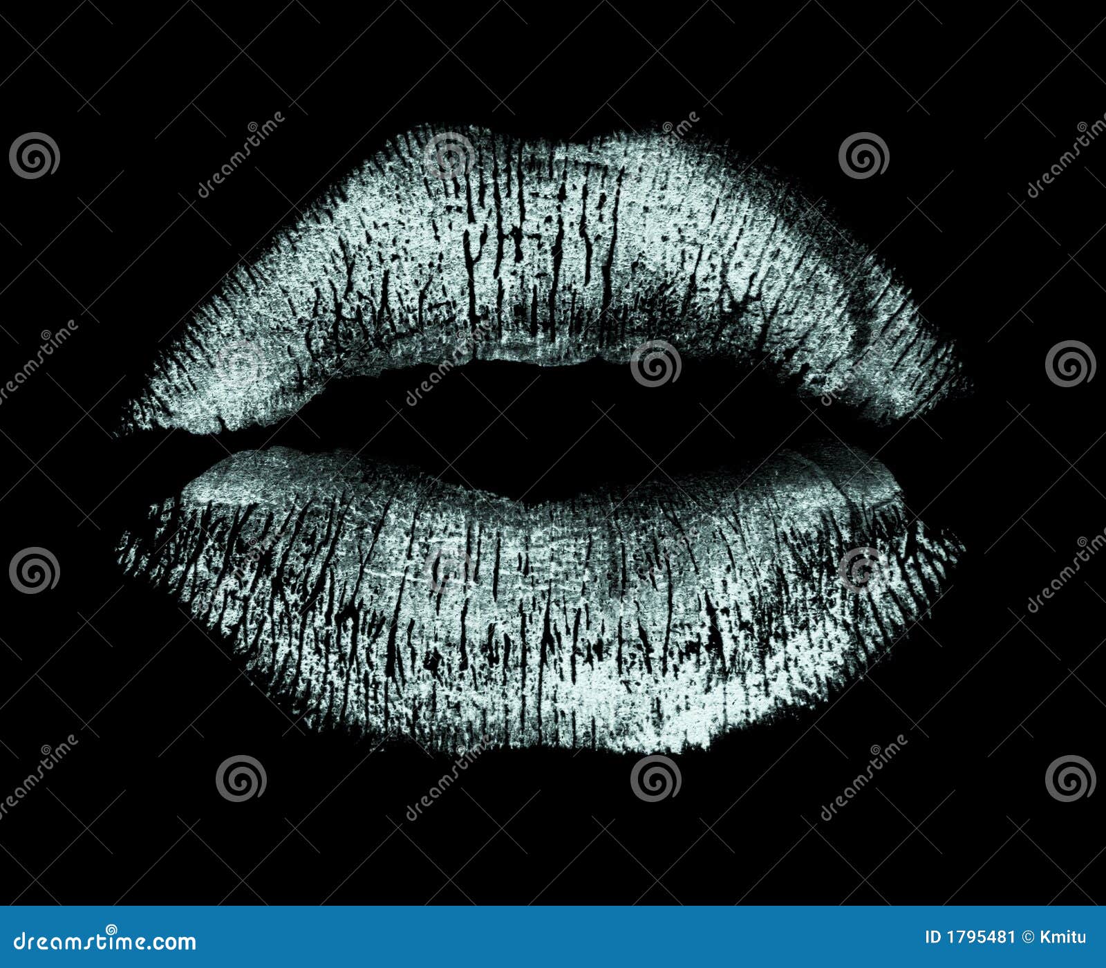 Lipstick Kiss Isolated On Black Stock Image Image Of