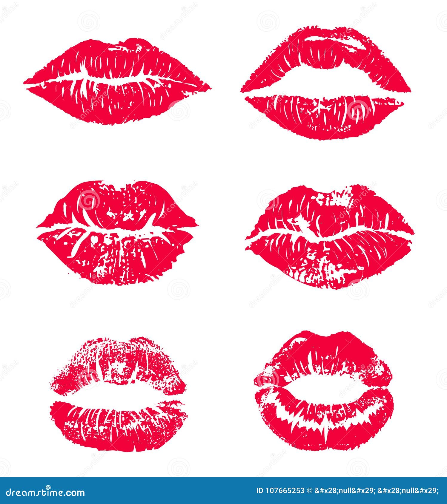 lipstick kiss print   set. red  lips set. different s of female red lips. lips makeup,