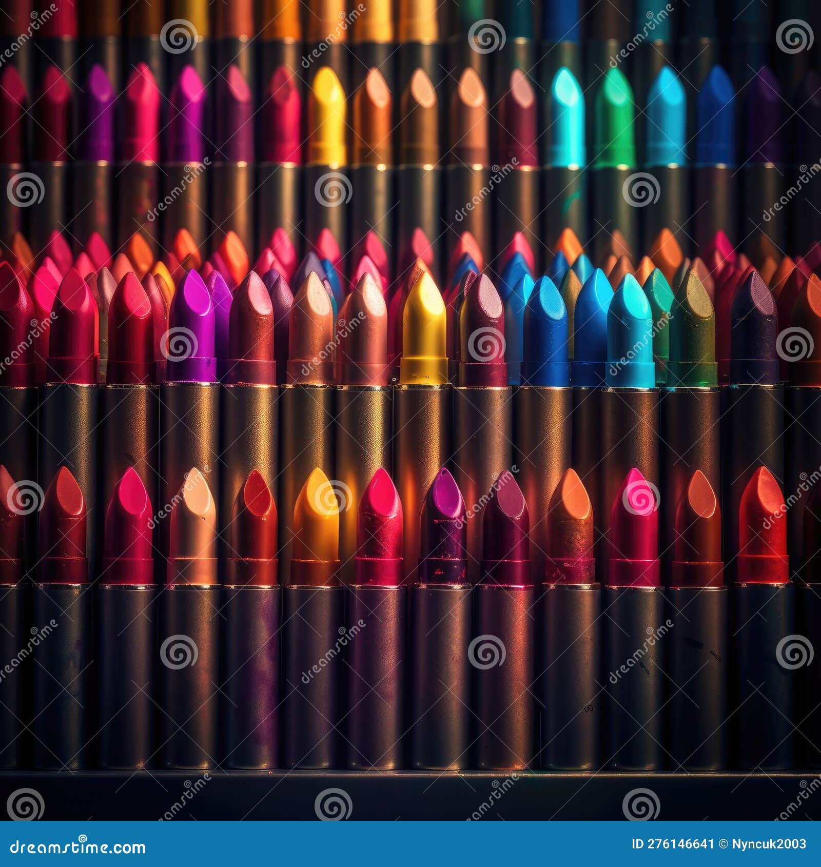 lipstick lip display rack pattern rainbow colorful poster background wall art.