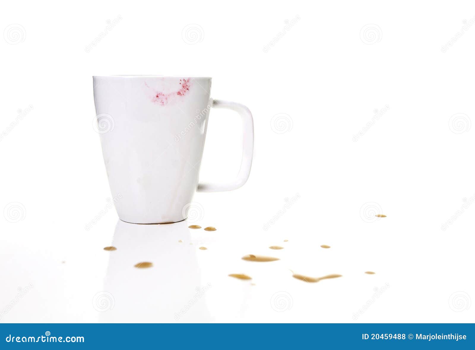 Lipstick Mug With Coffee Splatter Stock Photo Image of coffee, white