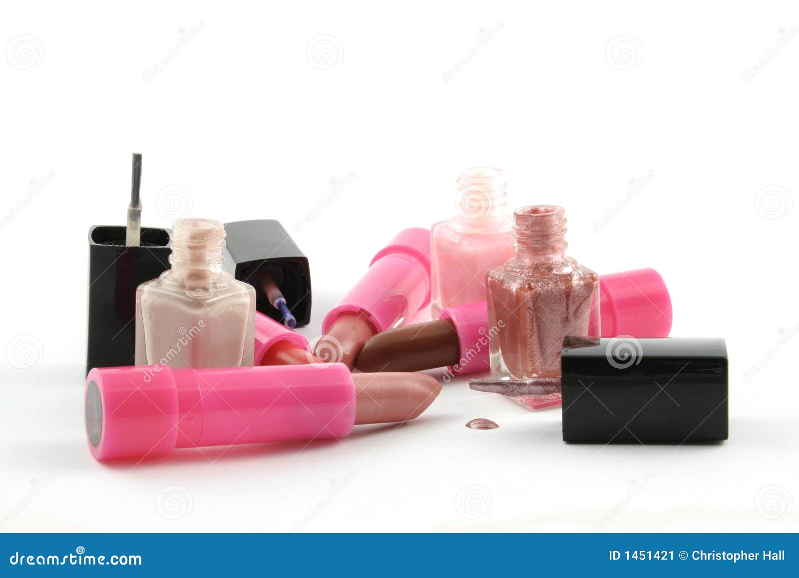 Lipstick and Nail Polish stock image. Image of beautiful 1451421