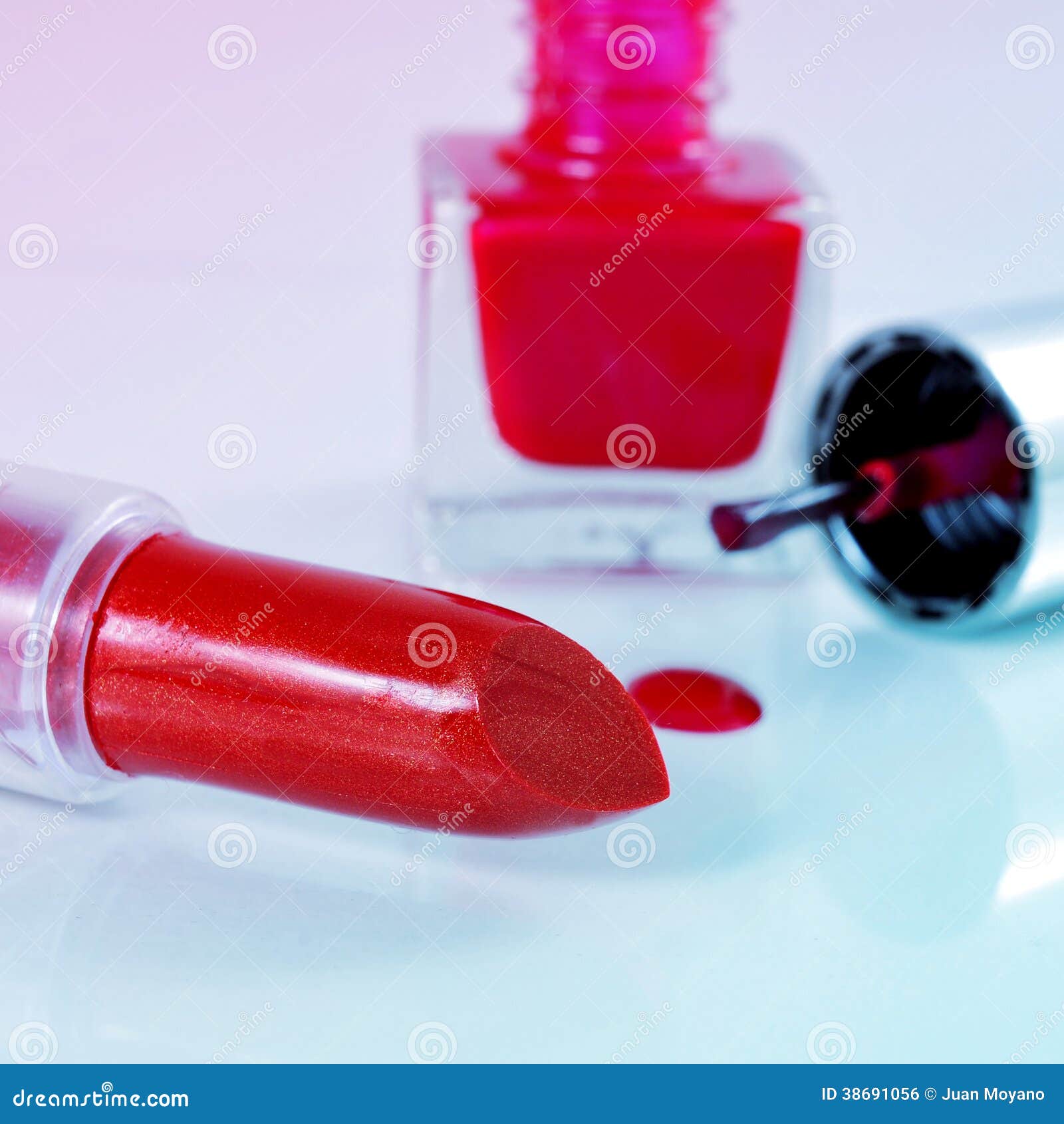 Lipstick and nail polish stock photo. Image of parlor 38691056