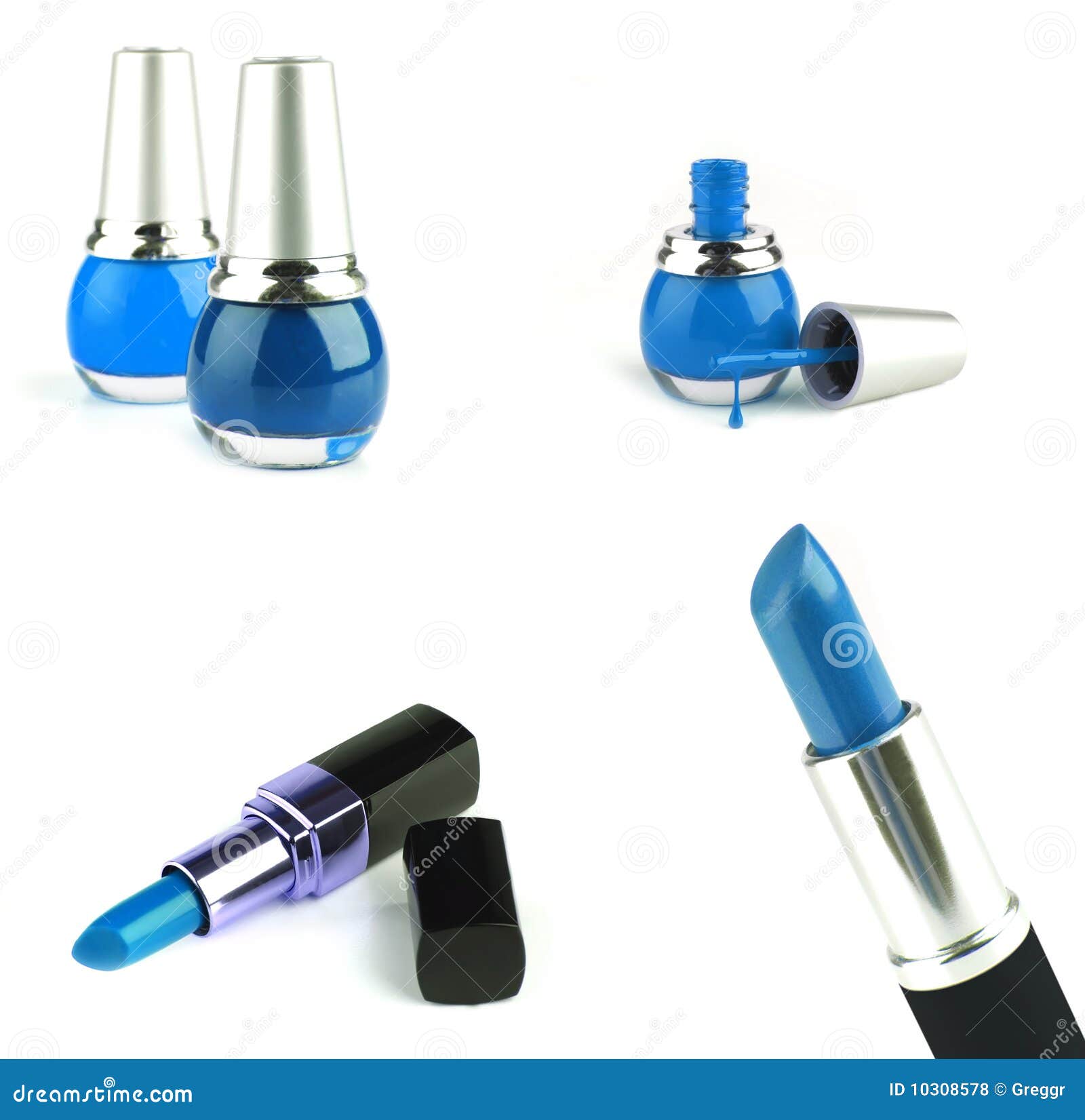 lipstick with nailpolish 