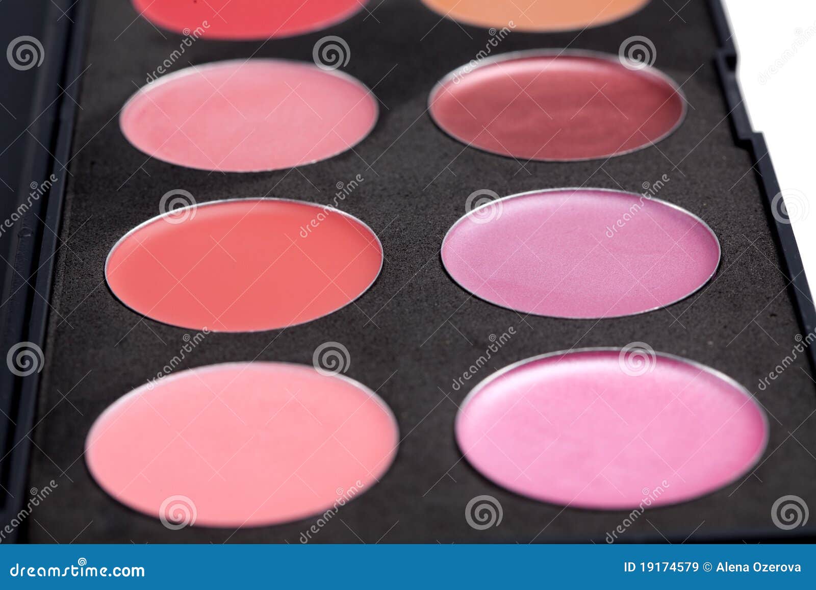 Lipstick palette stock image. Image of beige, round, product 19174579