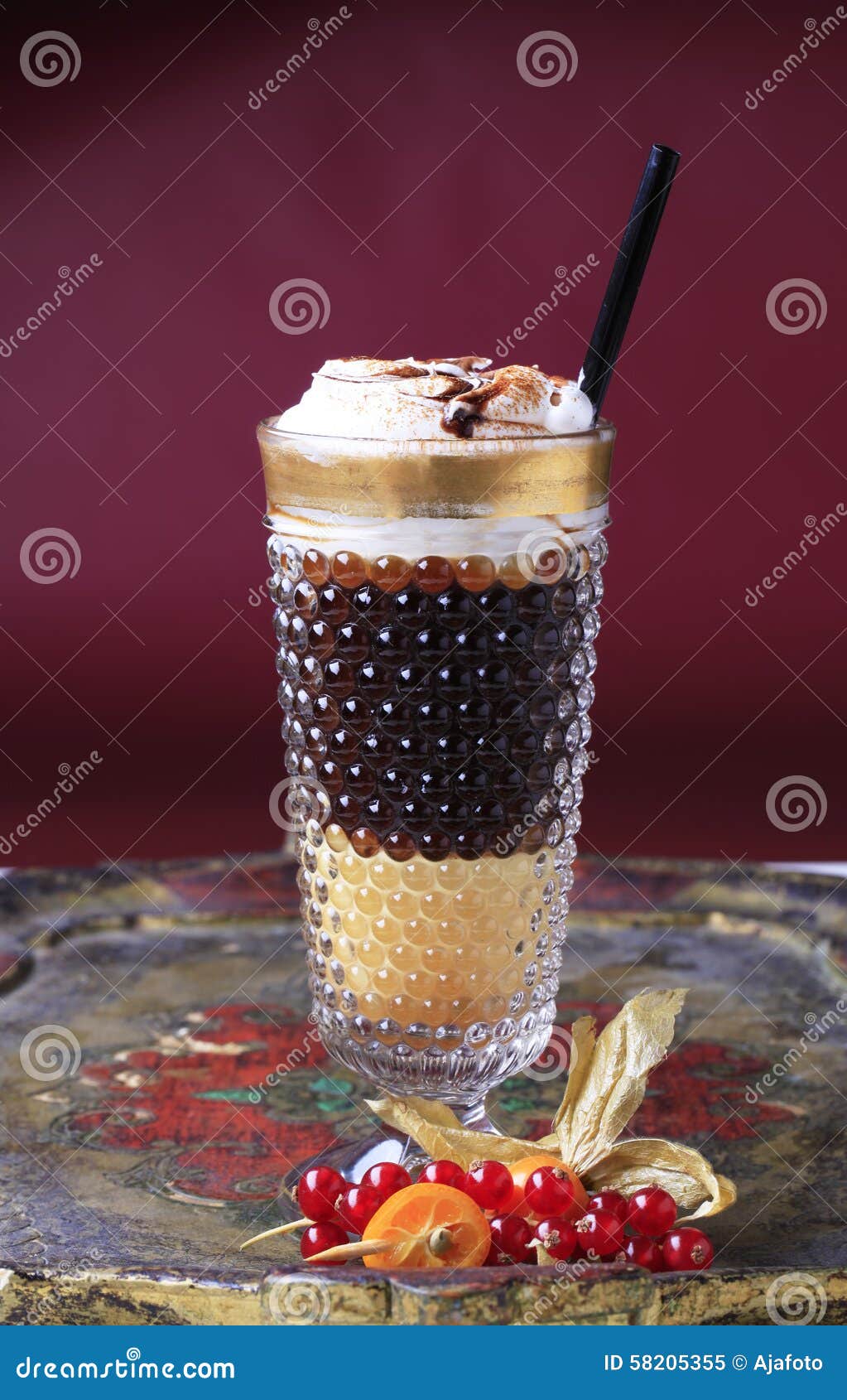 Liqueur Coffee with Whipped Cream Stock Image Image of espresso