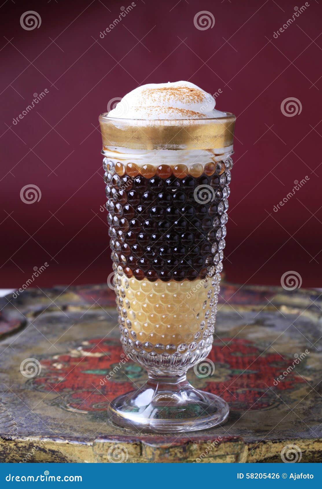 Liqueur Coffee with Whipped Cream Stock Photo Image of decorative