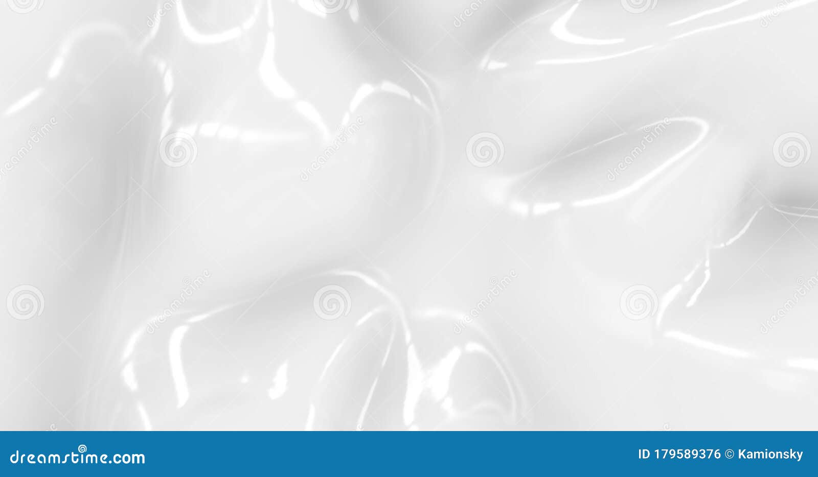 Liquid Abstract White Background. Smooth Glossy Texture 3D Rendering 3D ...