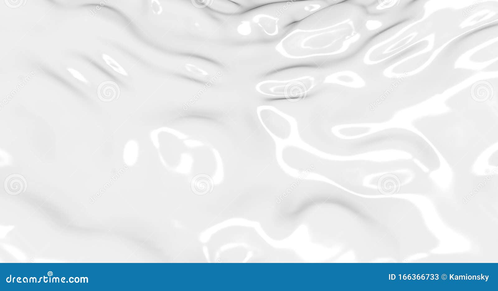 Liquid Abstract White Background. Smooth Glossy Texture 3D Rendering ...