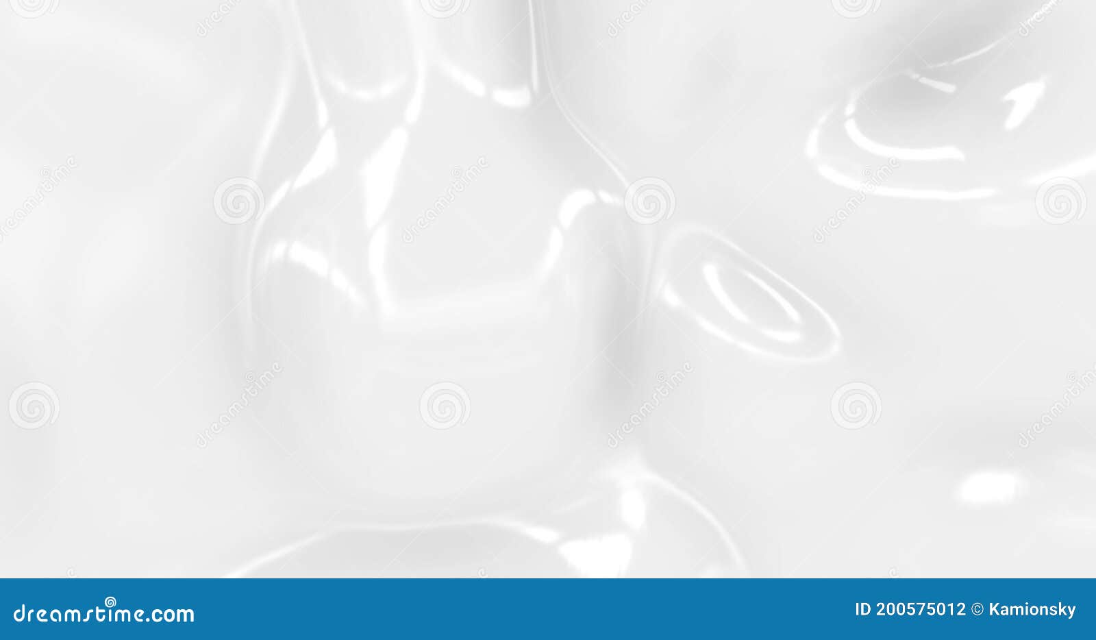 Liquid Abstract White Background. Smooth Glossy Texture 3D Rendering 3D ...