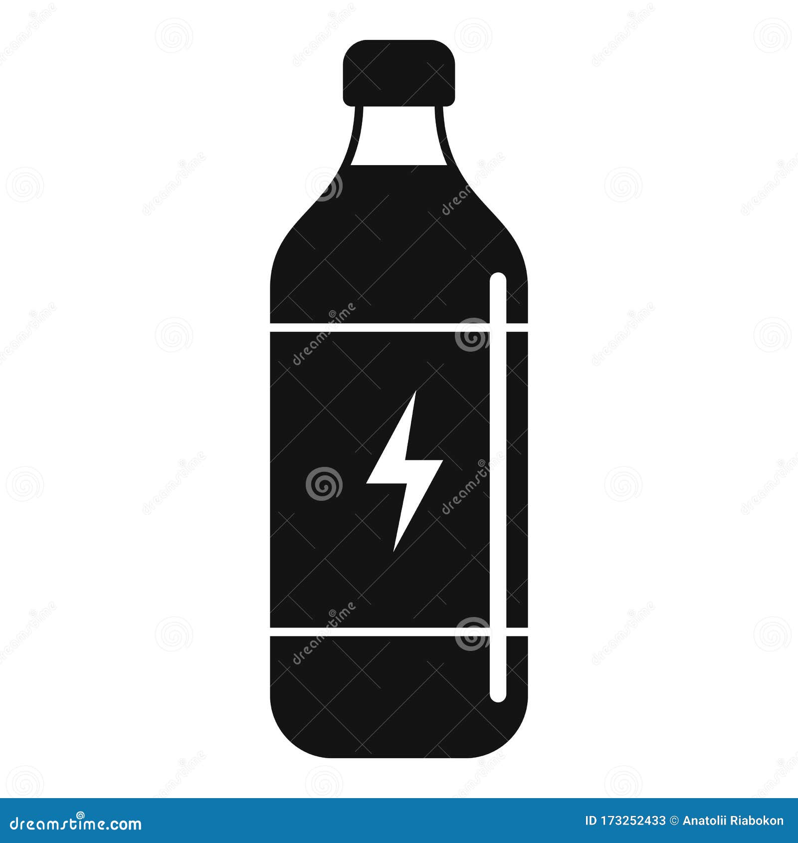 Liquid Energy Drink Icon, Simple Style Stock Vector Illustration of