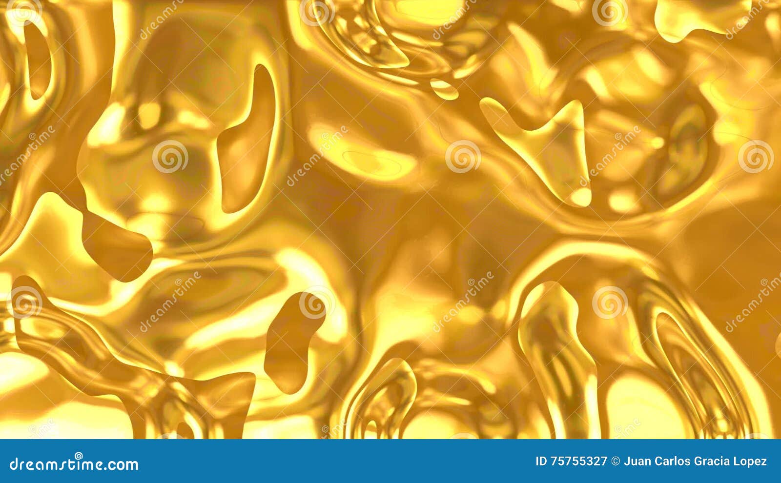 Liquid gold motion organic background. Shine glitter fluid