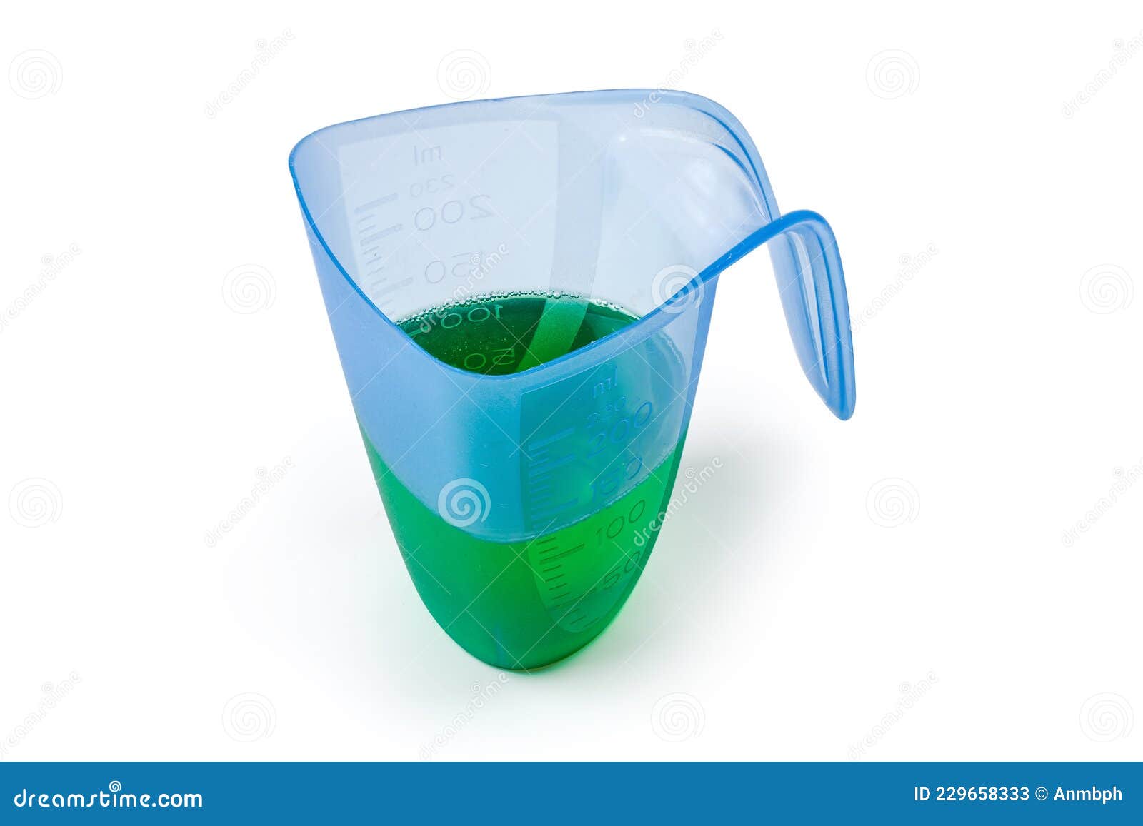 Liquid Laundry Detergent in Measuring Cup on a White Background Stock Image  - Image of colored, hygiene: 229658333