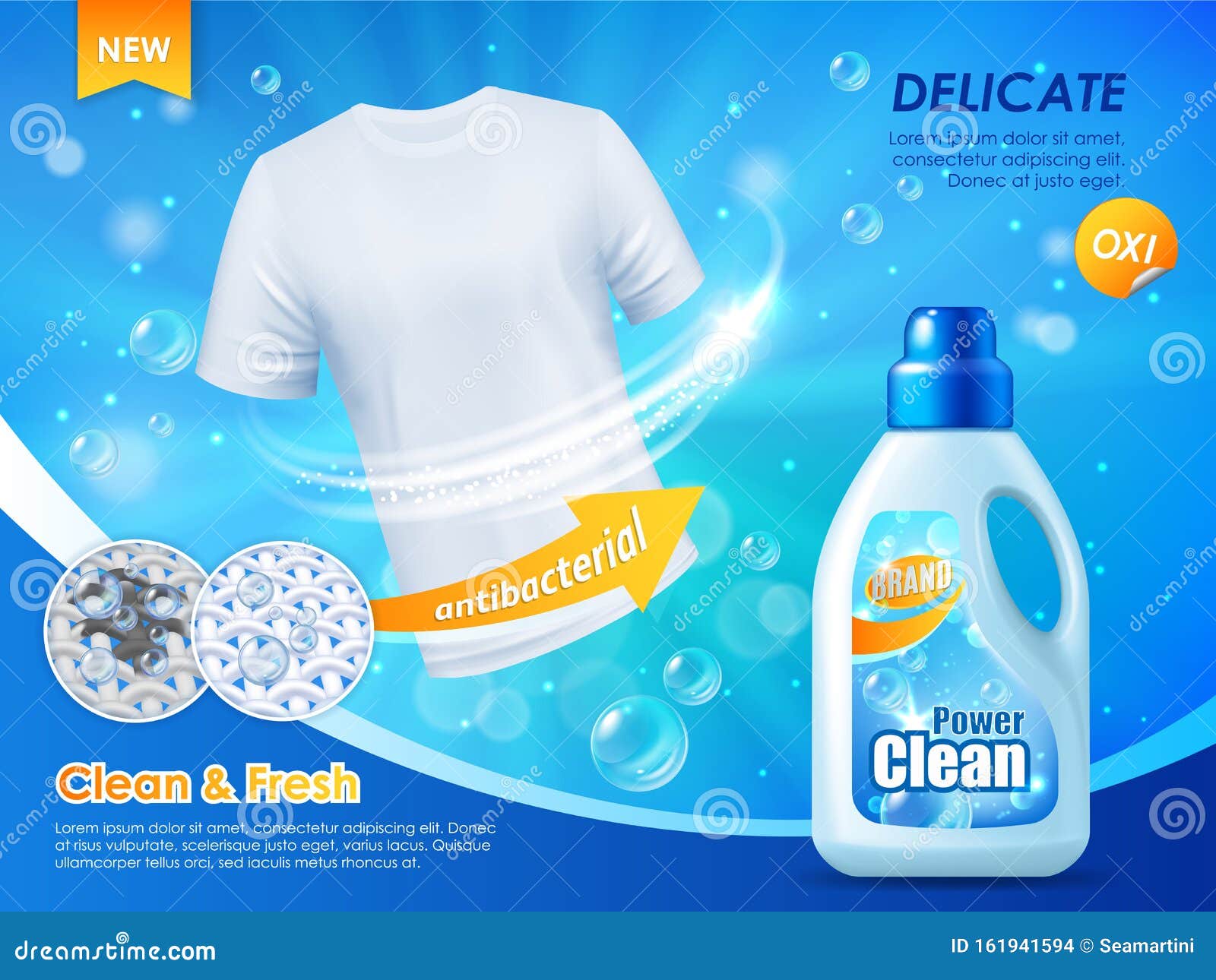 Download Liquid Laundry Detergent, Washing Powder Mockup Stock Vector - Illustration of dirty, package ...