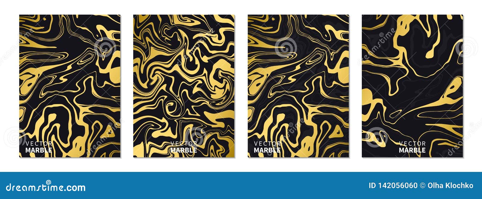 liquid marble texture in gold. vertical banners set with abstract background. golden dynamic fluid art splash. 