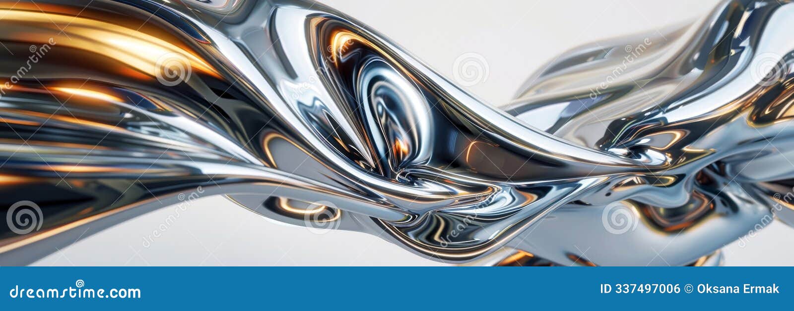 liquid metal 3d s, longing, balance, fluctuation concept, color flowing s
